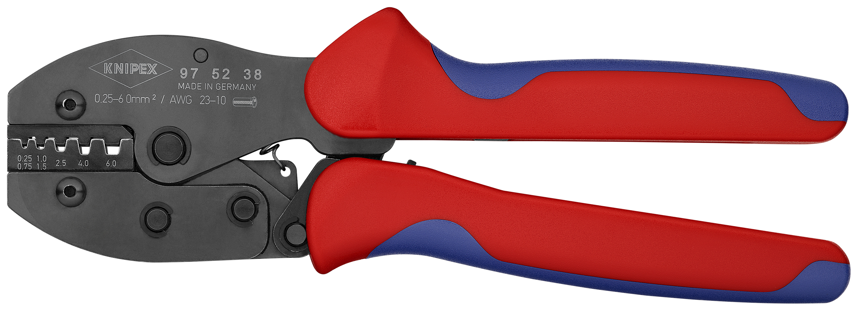 KNIPEX 97 52 38 SB PreciForce Crimping Pliers 220 mm burnished with multi-component handles thumbnail 3