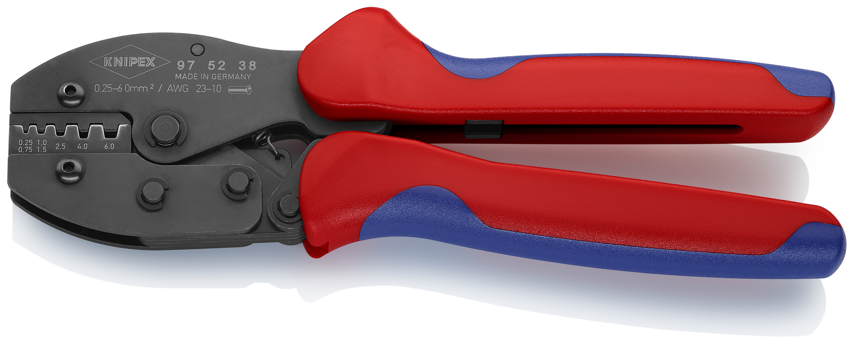 KNIPEX 97 52 38 PreciForce Crimping Pliers 220 mm burnished with multi-component handles thumbnail 3