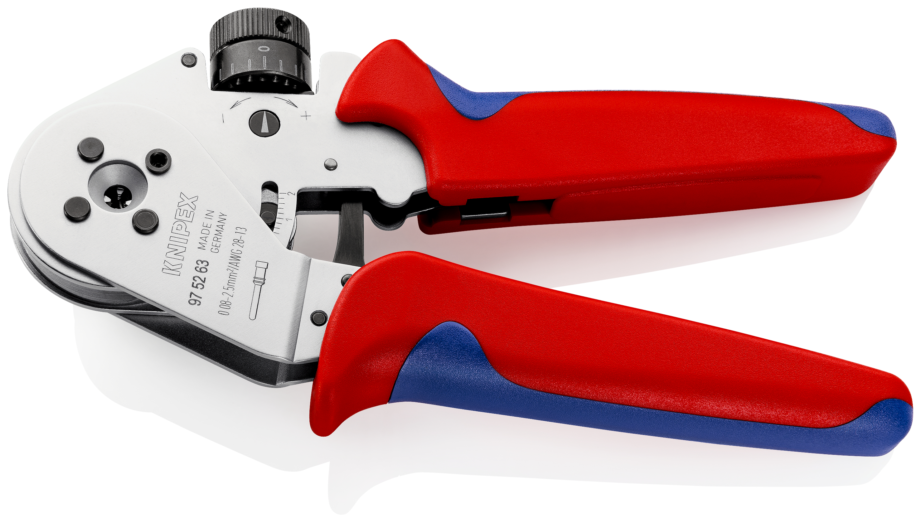 KNIPEX 97 52 63 DG A Four-Mandrel Crimping Pliers for turned contacts 175 mm chrome-plated with multi-component handles chrome-plated thumbnail 5