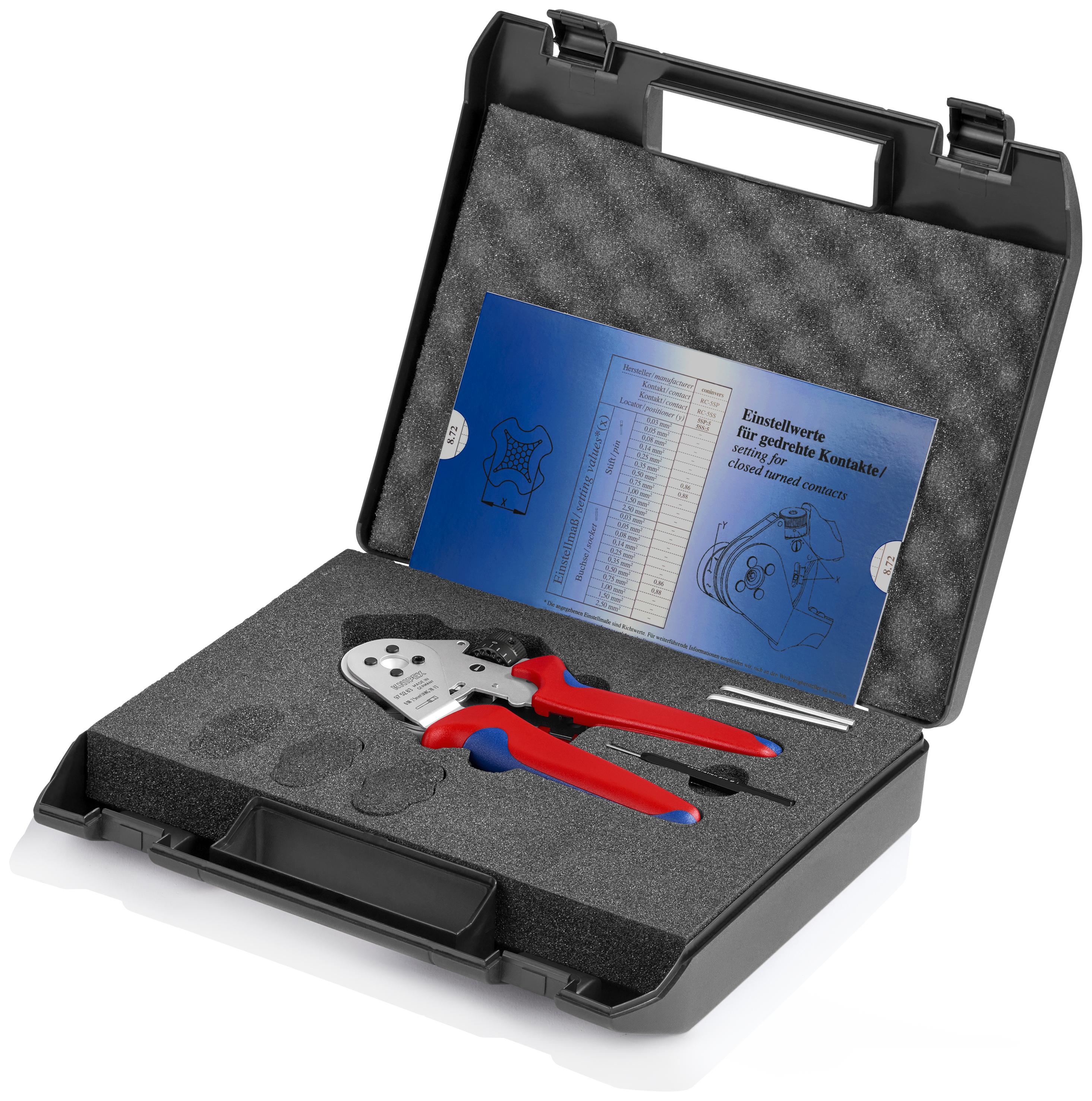 KNIPEX 97 52 63 DG A Four-Mandrel Crimping Pliers for turned contacts 175 mm chrome-plated with multi-component handles chrome-plated thumbnail 8