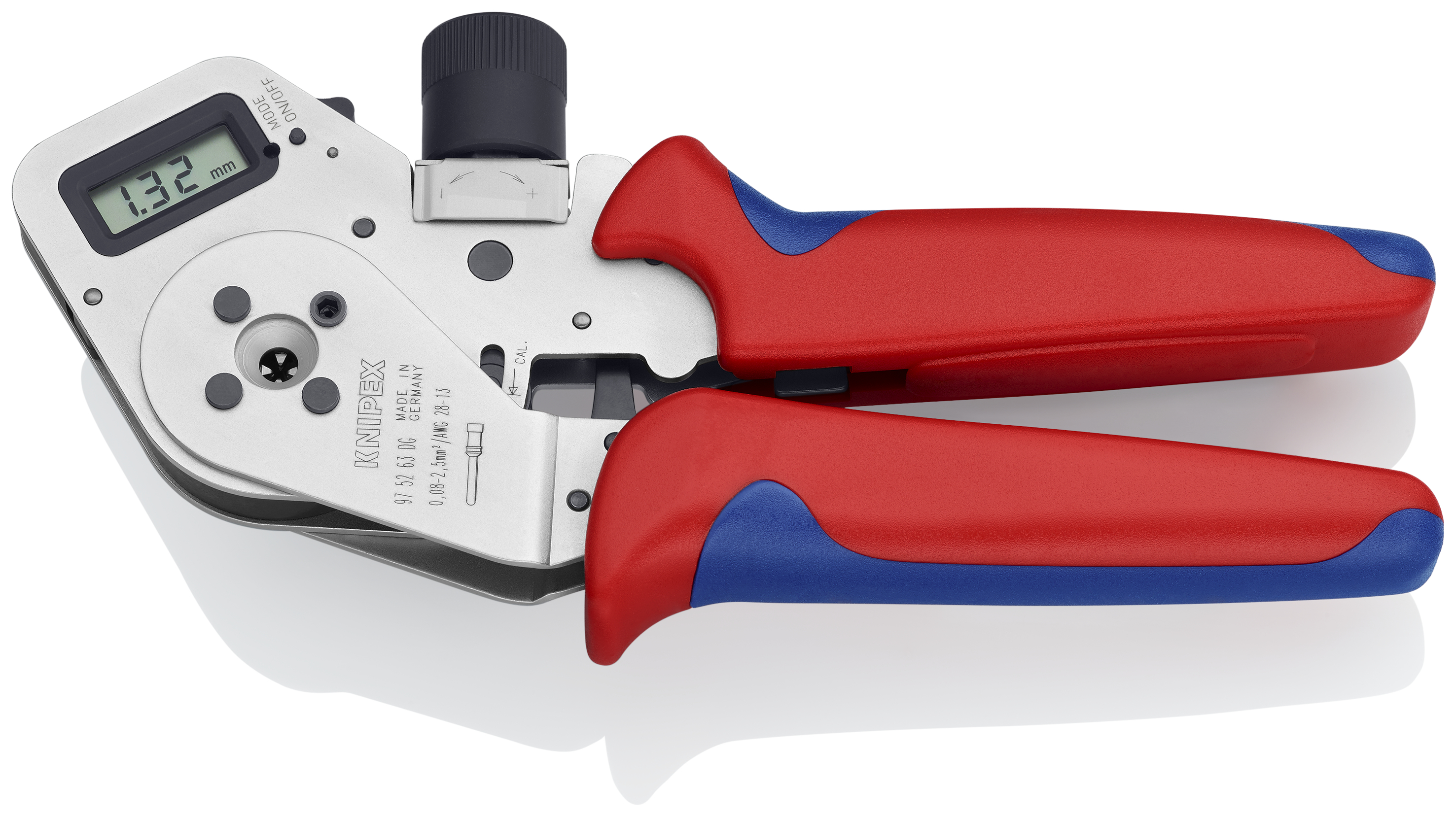 KNIPEX 97 52 63 DG Four-Mandrel Crimping Pliers for turned contacts 195 mm chrome-plated with multi-component handles chrome-plated thumbnail 3