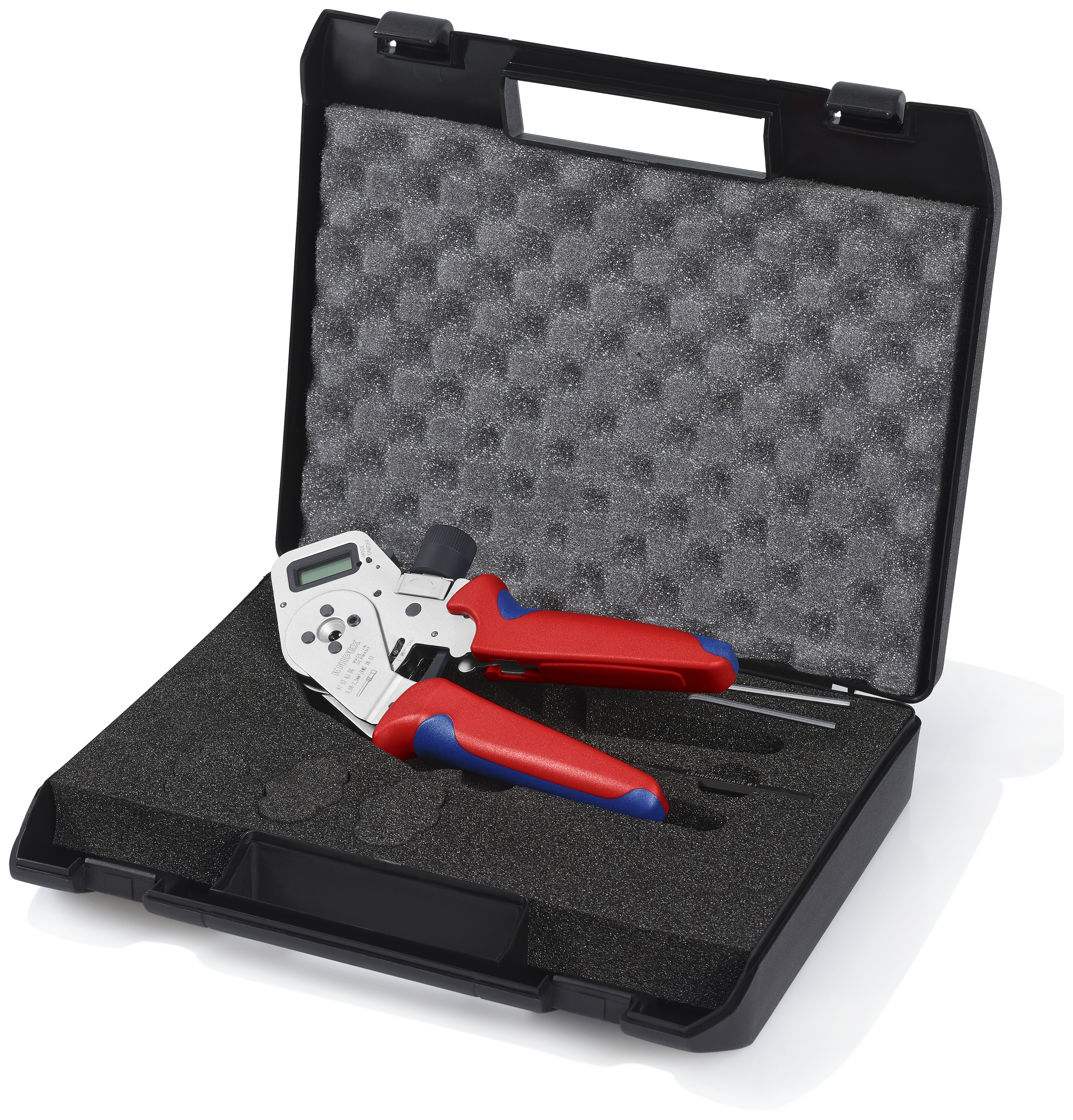 KNIPEX 97 52 63 DG Four-Mandrel Crimping Pliers for turned contacts 195 mm chrome-plated with multi-component handles chrome-plated thumbnail 2