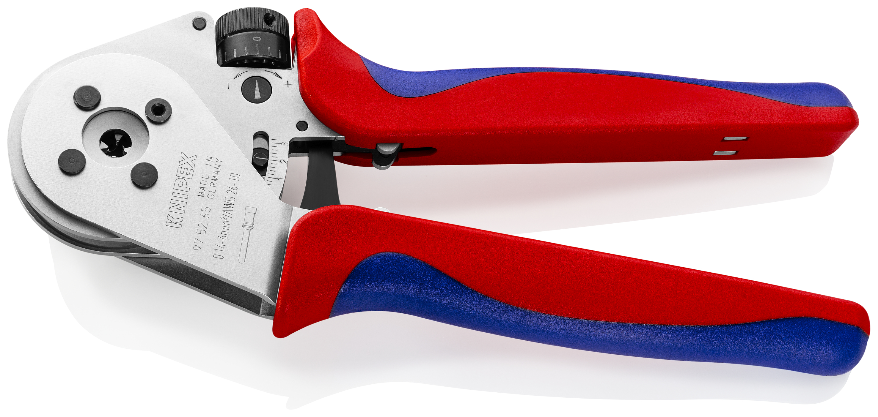 KNIPEX 97 52 65 A Four-Mandrel Crimping Pliers for turned contacts 230 mm chrome-plated with multi-component handles chrome-plated thumbnail 4