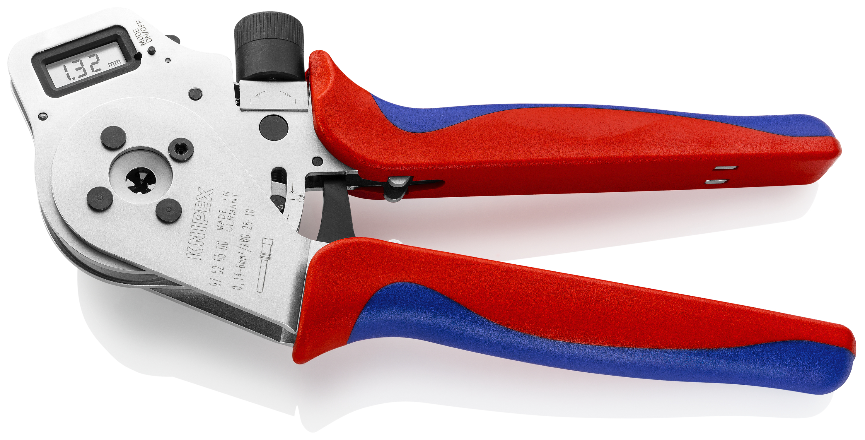 KNIPEX 97 52 65 DG Four-Mandrel Crimping Pliers for turned contacts 240 mm chrome-plated with multi-component handles chrome-plated thumbnail 6
