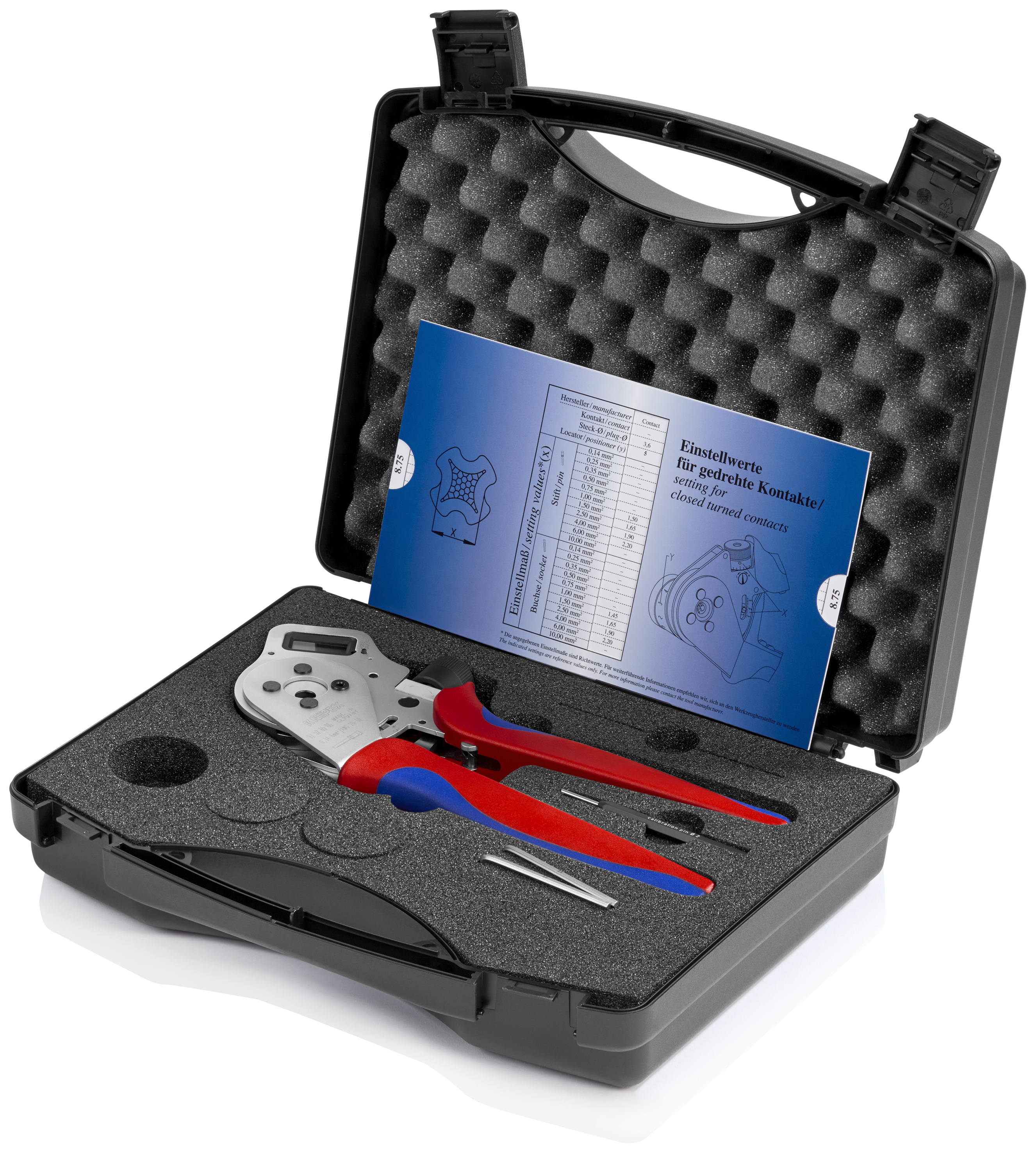 KNIPEX 97 52 65 DG Four-Mandrel Crimping Pliers for turned contacts 240 mm chrome-plated with multi-component handles chrome-plated thumbnail 8