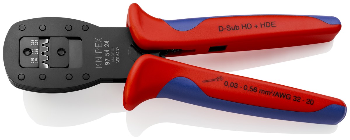 Kìm bấm micro plug KNIPEX 97 54 24, dài 190mm