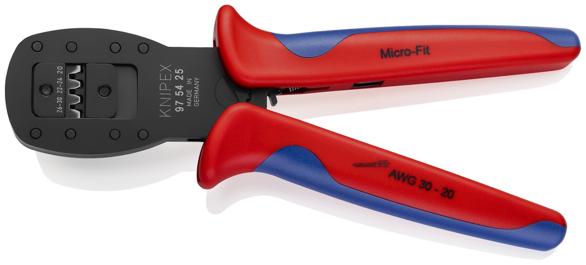 Kìm bấm micro plug KNIPEX 97 54 25, dài 190mm thumbnail 2