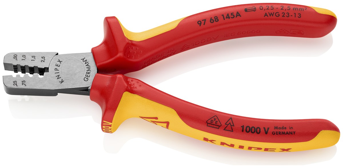 Kìm bấm cos thân ngắn KNIPEX 97 68 145 A, dài 145mm thumbnail 2