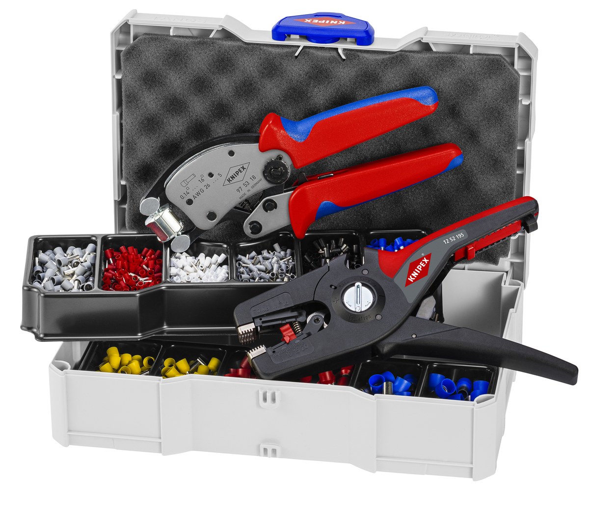 Bộ phụ kiện đầu cốt và cosse KNIPEX 97 90 14, dài 265mm