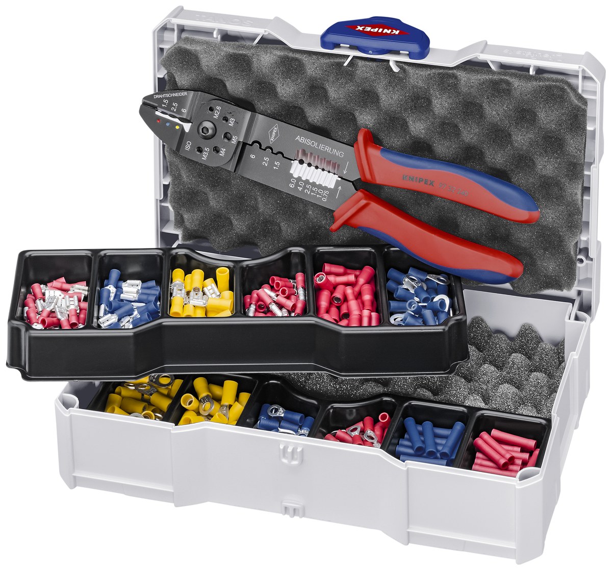 Bộ phụ kiện đầu cốt và cosse KNIPEX 97 90 26, dài 265mm