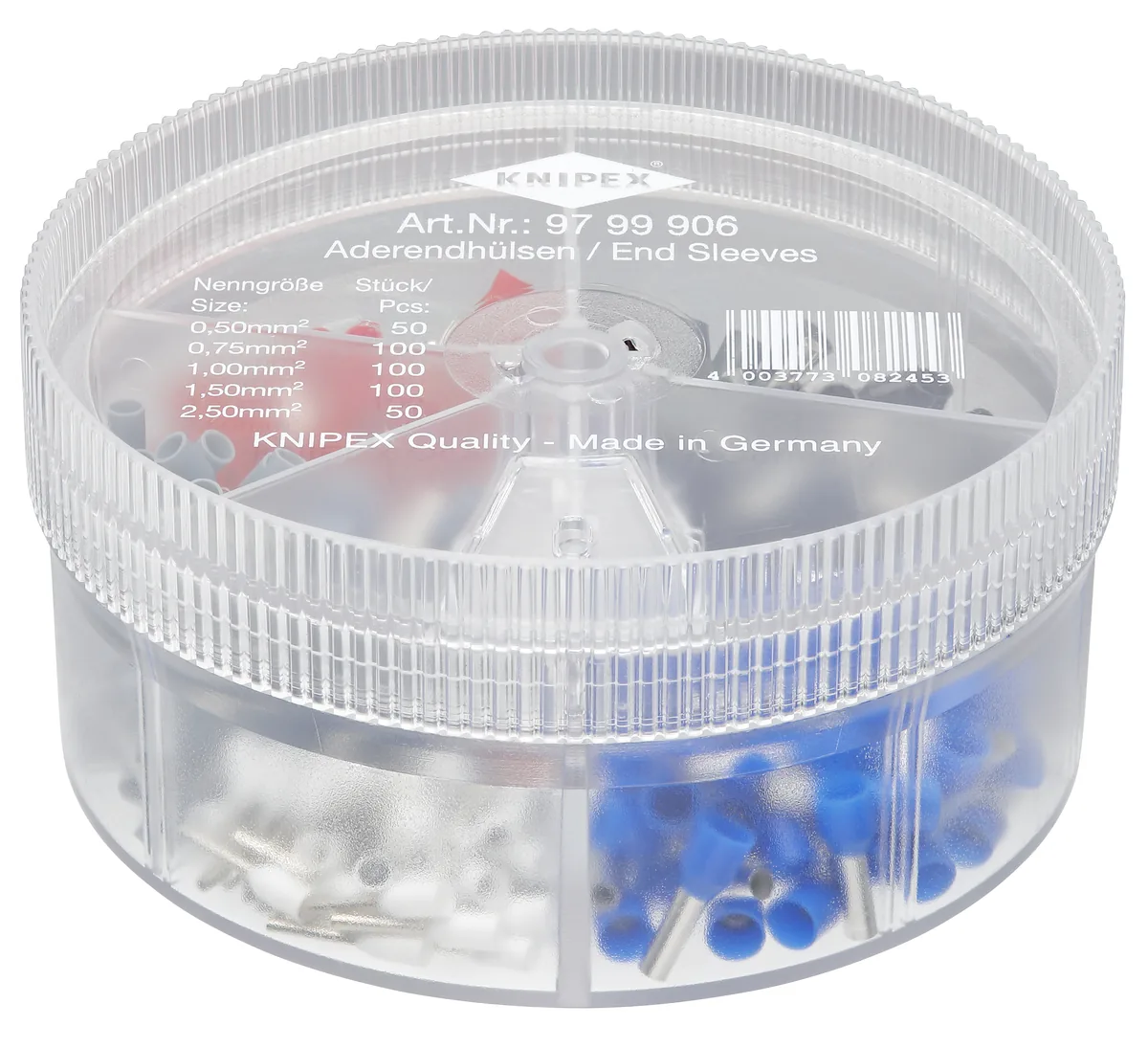 Đầu cos ống cách điện KNIPEX 97 99 906, 400 cái size 0.5-2.5mm² thumbnail 2
