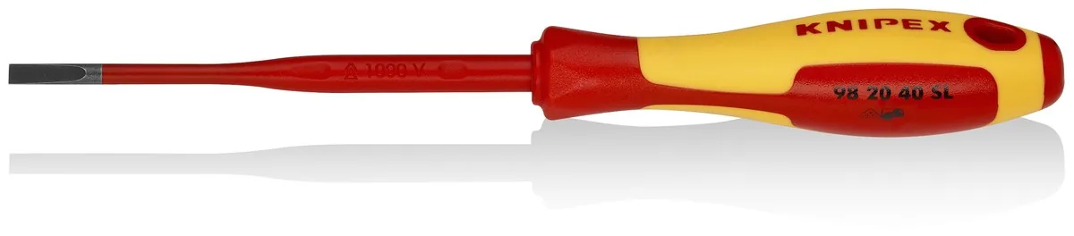 Tua vít dẹt KNIPEX 98 20 40 SL, cách điện VDE 1000V,  kích thước 4x0,8mmx202 mm, thumbnail 3