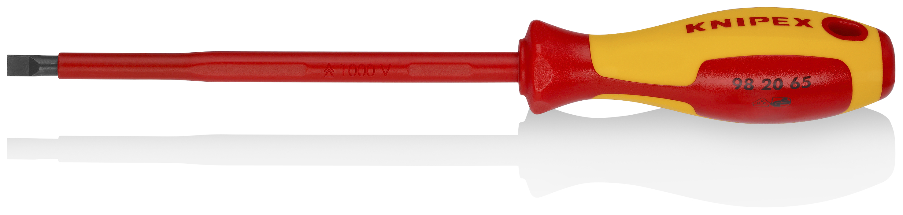 KNIPEX 98 20 65 SL Screwdriver (Slim) for slotted screws 262 mm burnished insulating multi-component handle, VDE-tested thumbnail 2