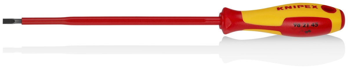Tua vít dẹt cán dài cách điện KNIPEX 98 21 45, dài 287mm