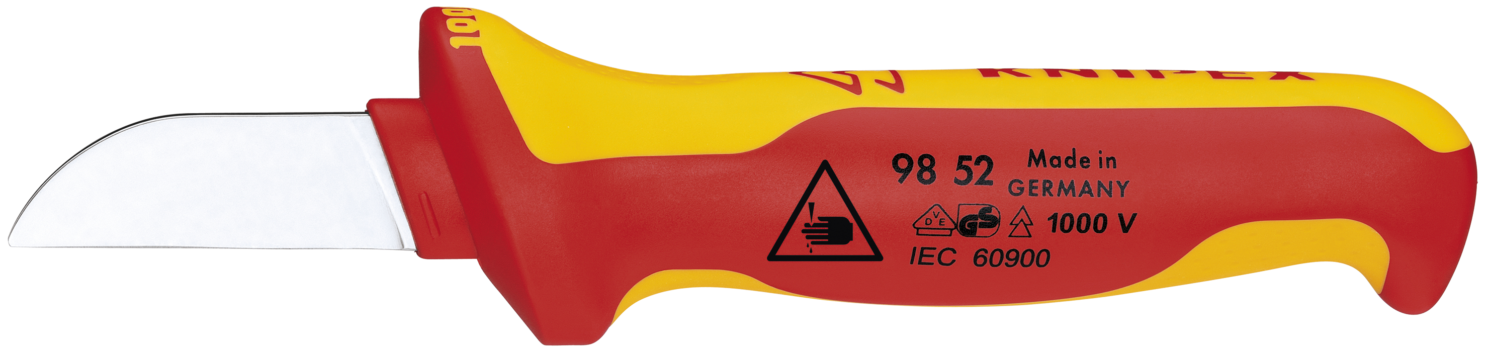 KNIPEX 98 52 SB Cable Knife 190 mm insulating multi-component handle, VDE-tested