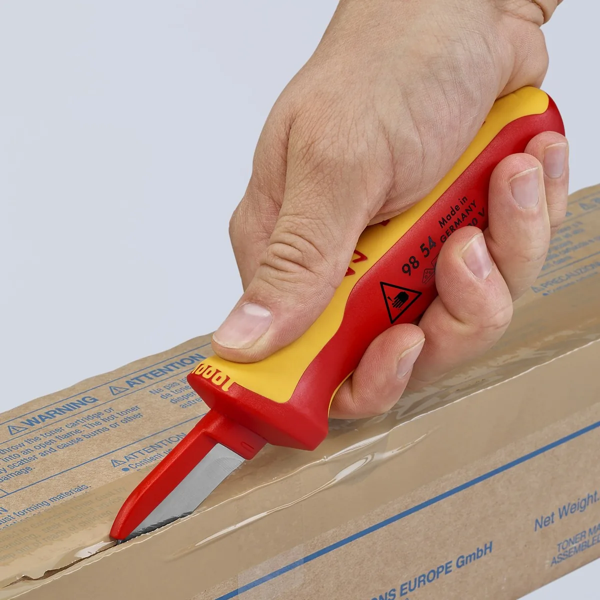 Dao rọc cáp Knipex 98 54 – Lưỡi thẳng cách điện, dài 190 mm thumbnail 3