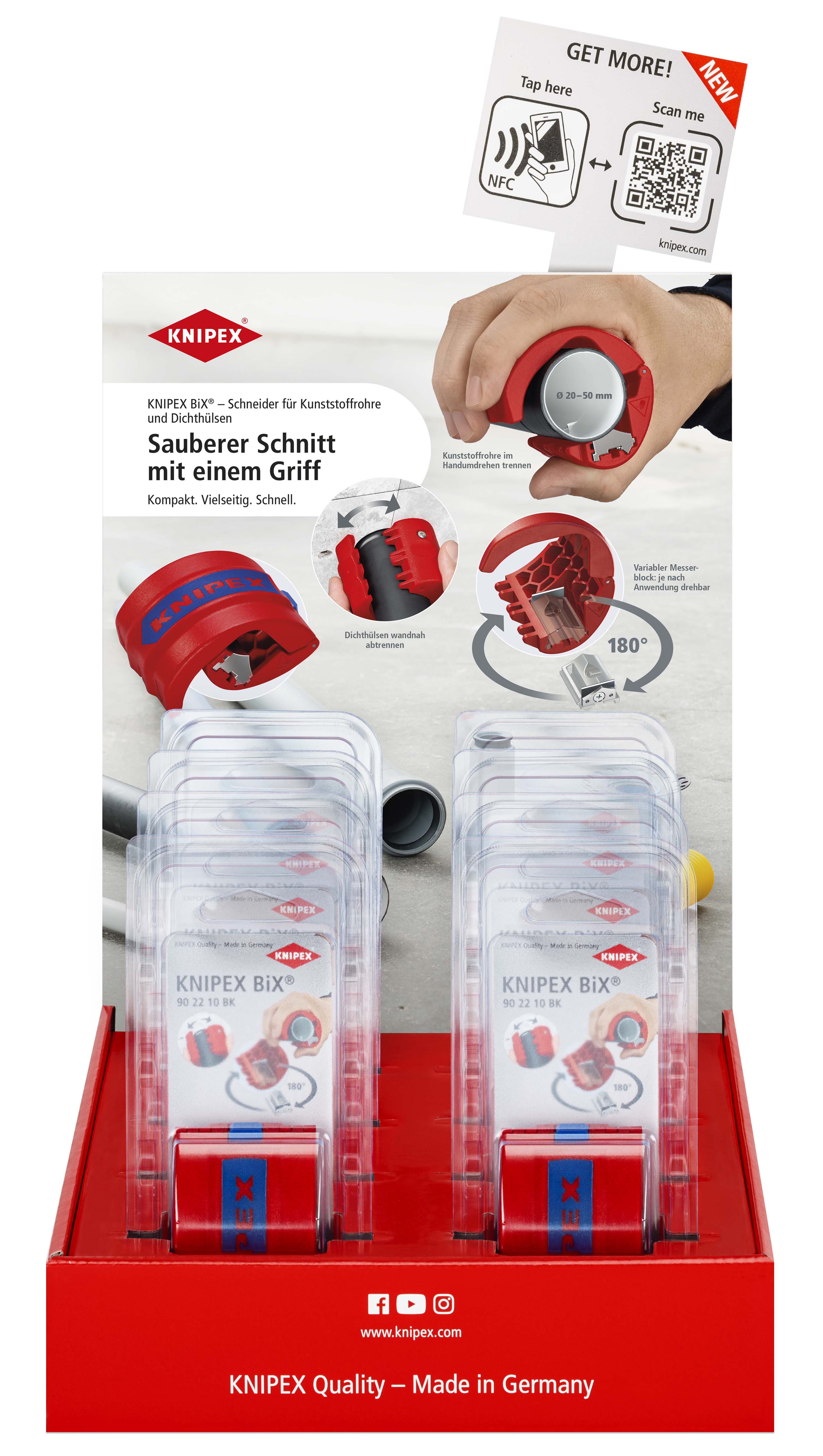 KNIPEX 00 18 01 V43 LE Counter display empty for 8 x 90 22 10 BK 305 mm thumbnail 3