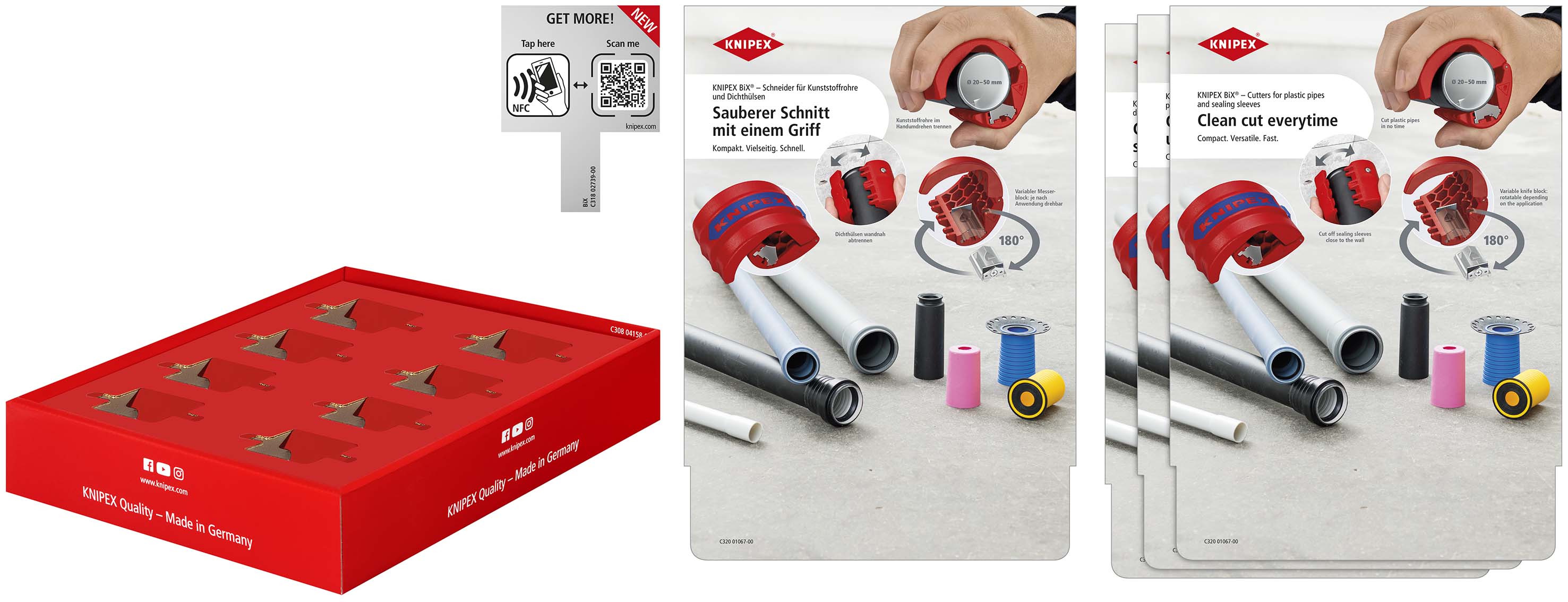 KNIPEX 00 18 01 V43 LE Counter display empty for 8 x 90 22 10 BK 305 mm