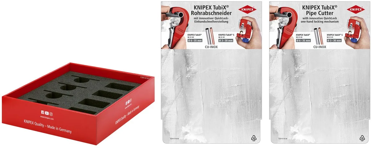 Hộp trưng bày quầy hỗn hợp KNIPEX 00 18 01 V51 LE, dài 309 mm thumbnail 2