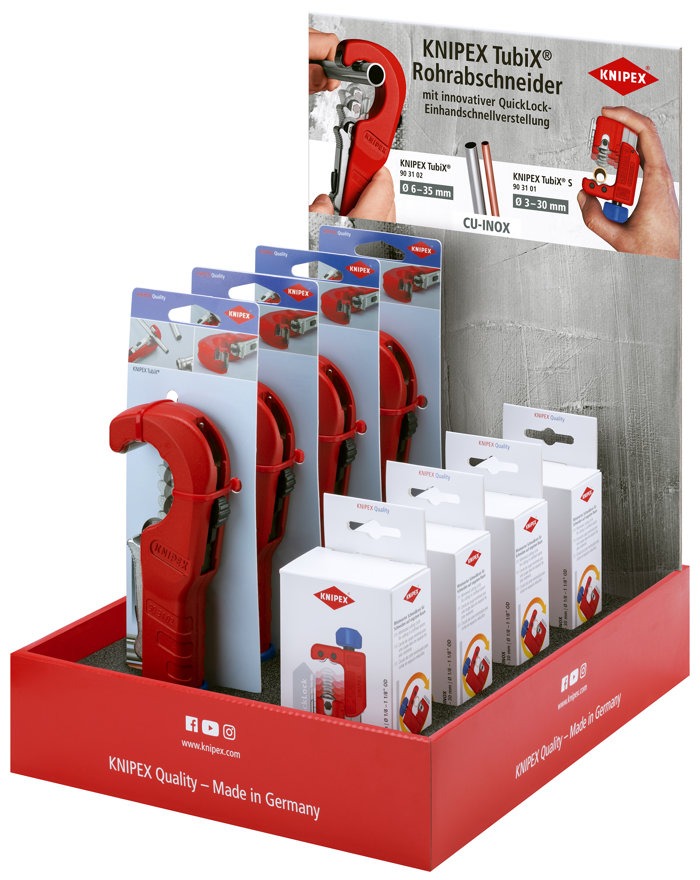 KNIPEX 00 18 01 V51 LE Mixed counter display for pipe cutters TubiX® and TubiX® S Secondary placement for pipe cutters 309 mm thumbnail 3