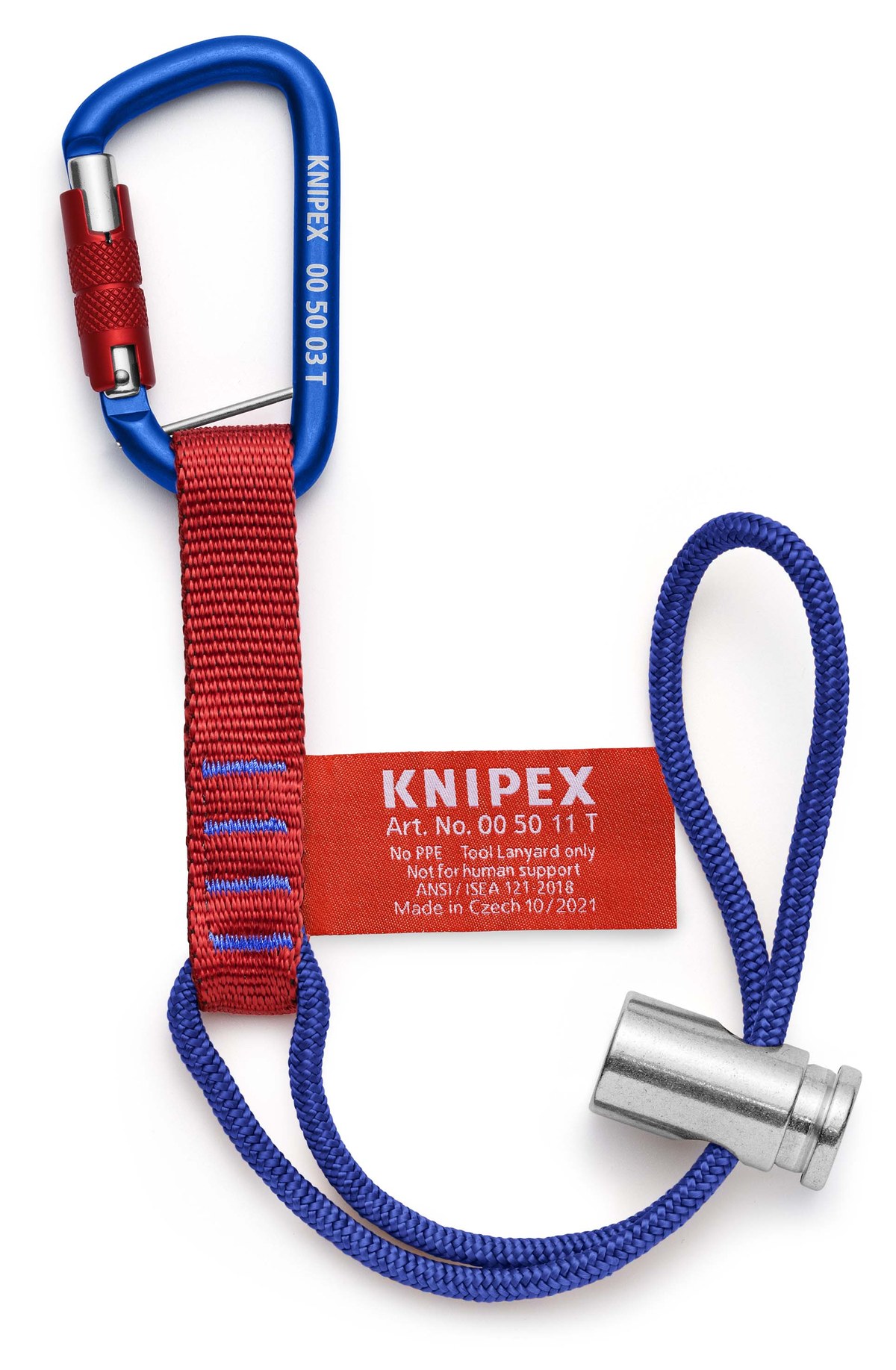 Dây giữ rơi và phụ kiện Tethered KNIPEX 00 50 13 T BK, dài 186mm