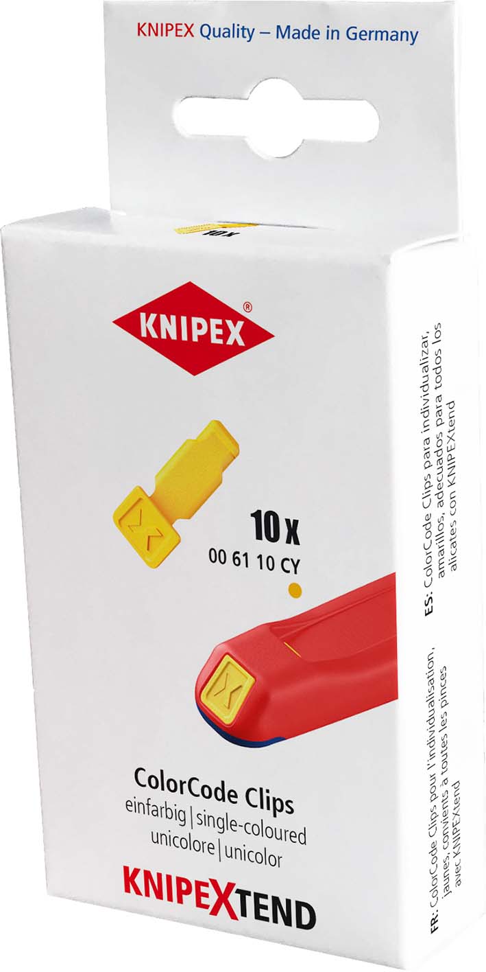 KNIPEX 00 61 10 CY ColorCode Clips yellow (10 pieces) 21 mm thumbnail 7