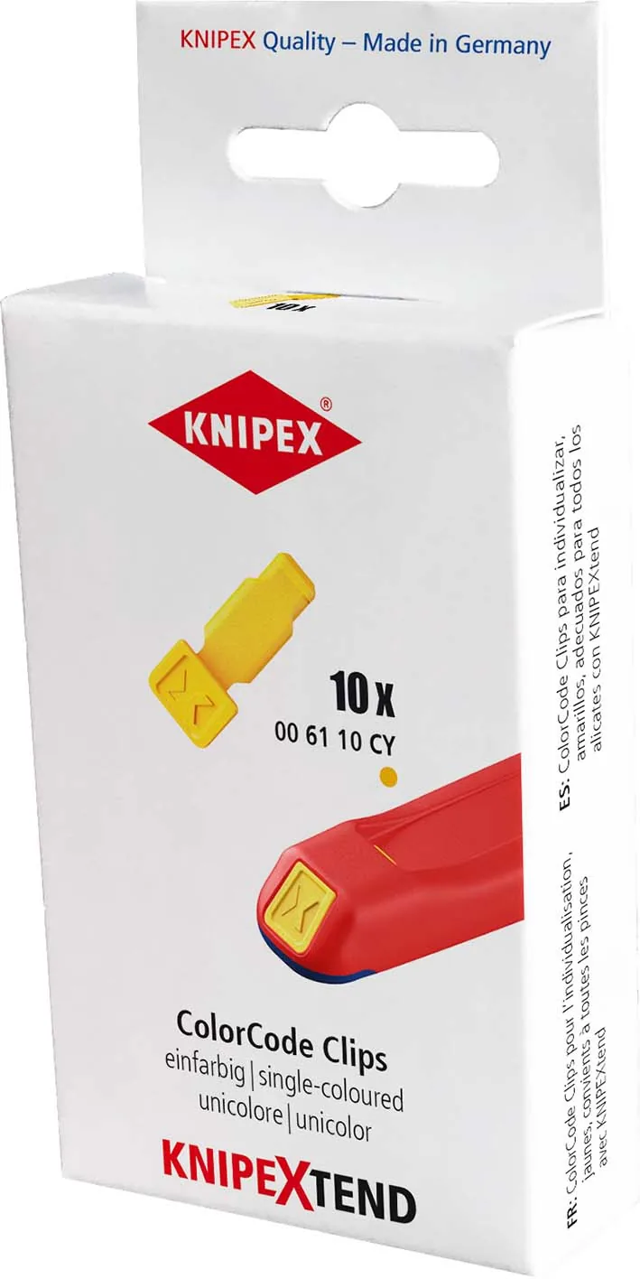 KNIPEX 00 61 10 CY ColorCode Clips yellow (10 pieces) 21 mm thumbnail 8