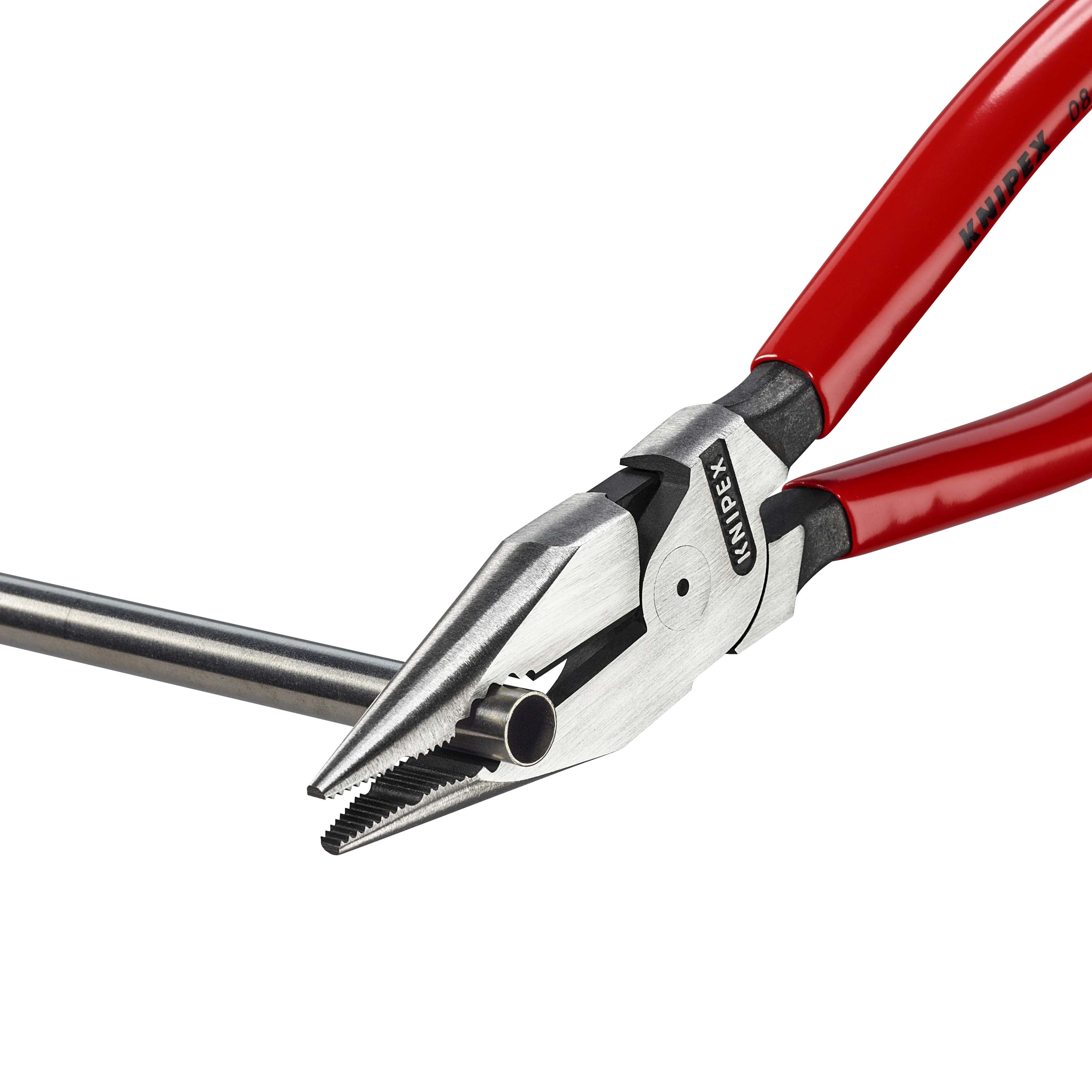 KNIPEX 08 21 185 Needle-Nose Combination Pliers 185 mm black atramentized with plastic coating polished thumbnail 4