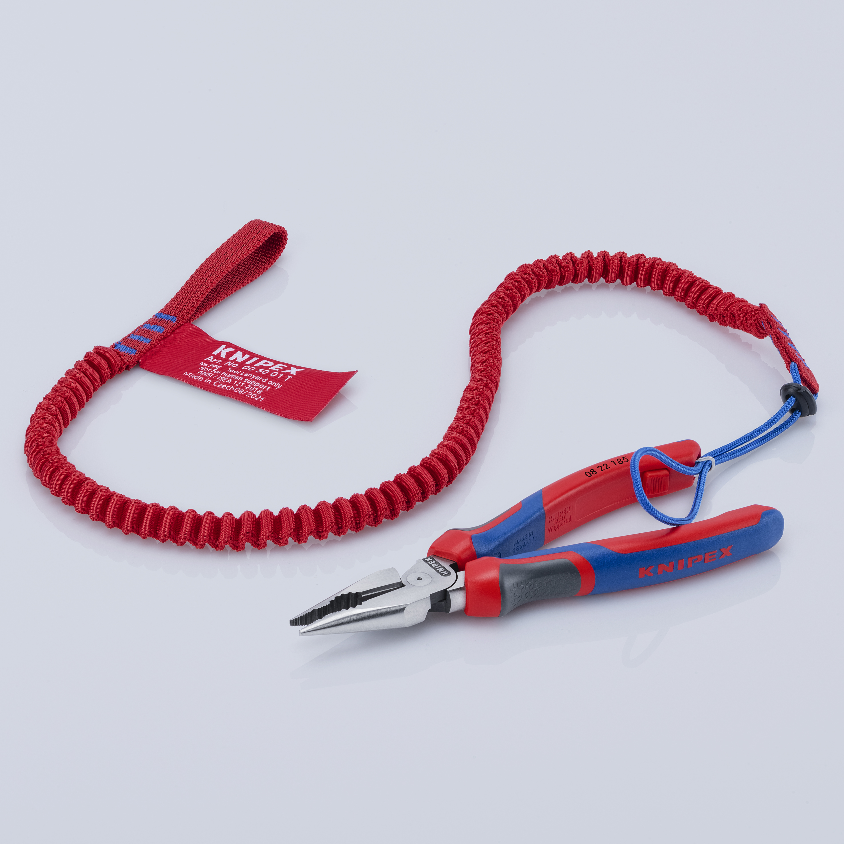 KNIPEX 08 22 185 SB Needle-Nose Combination Pliers 185 mm black atramentized with comfort handles polished thumbnail 7
