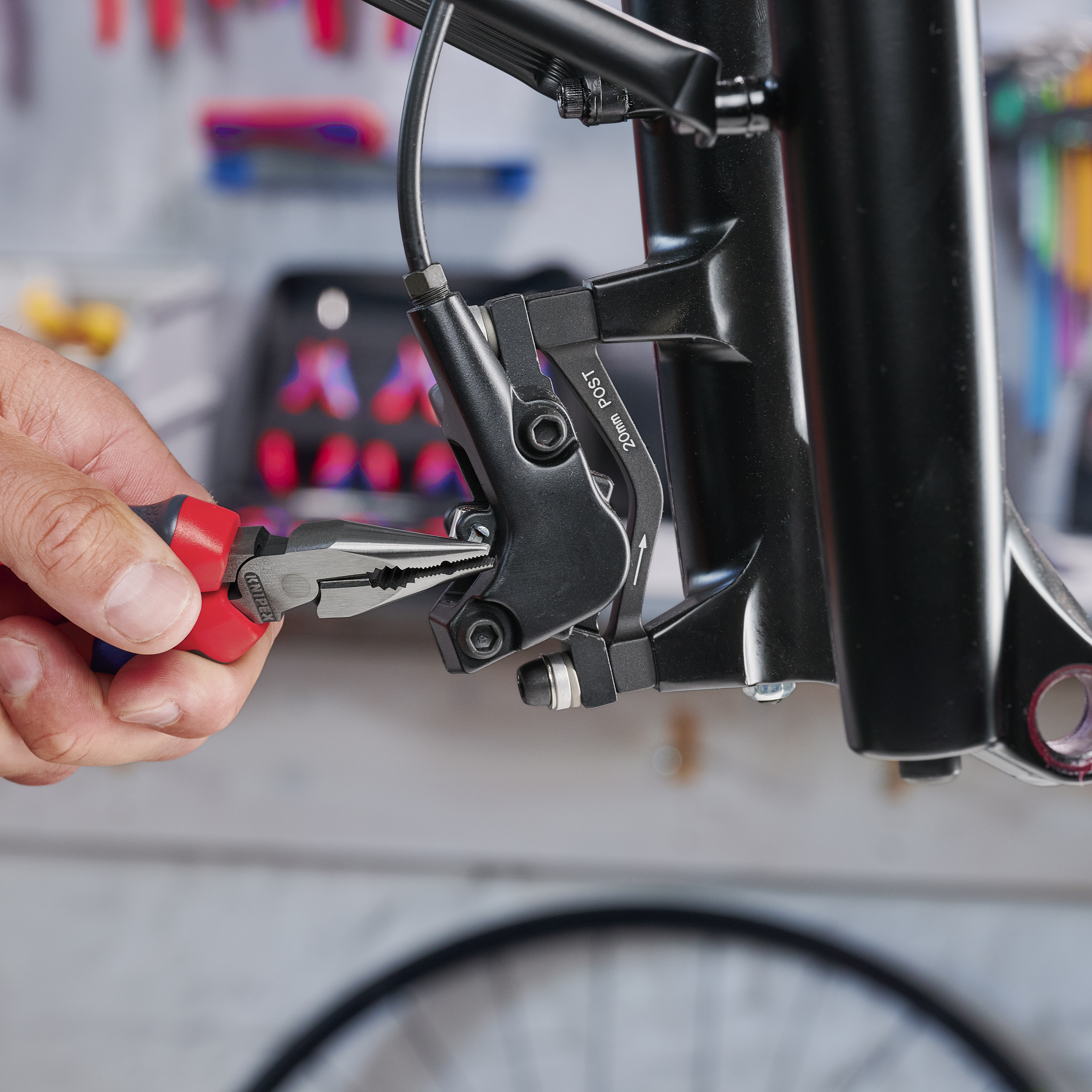 KNIPEX 08 22 185 SB Needle-Nose Combination Pliers 185 mm black atramentized with comfort handles polished thumbnail 5