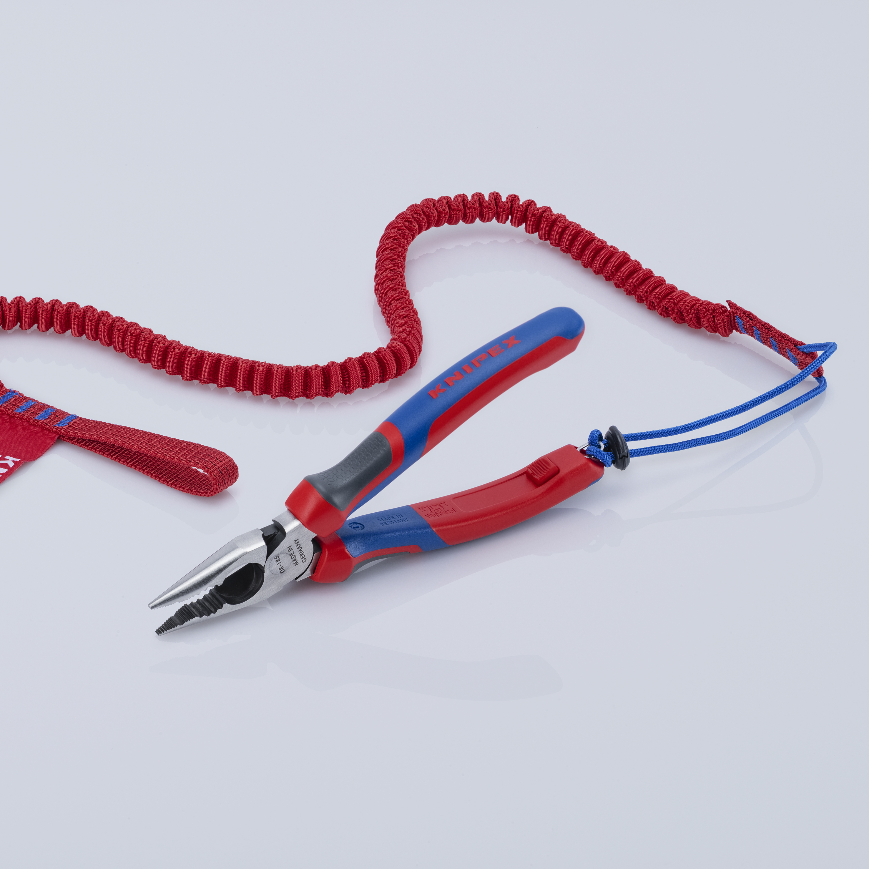 KNIPEX 08 22 185 Needle-Nose Combination Pliers 185 mm black atramentized with comfort handles polished thumbnail 5