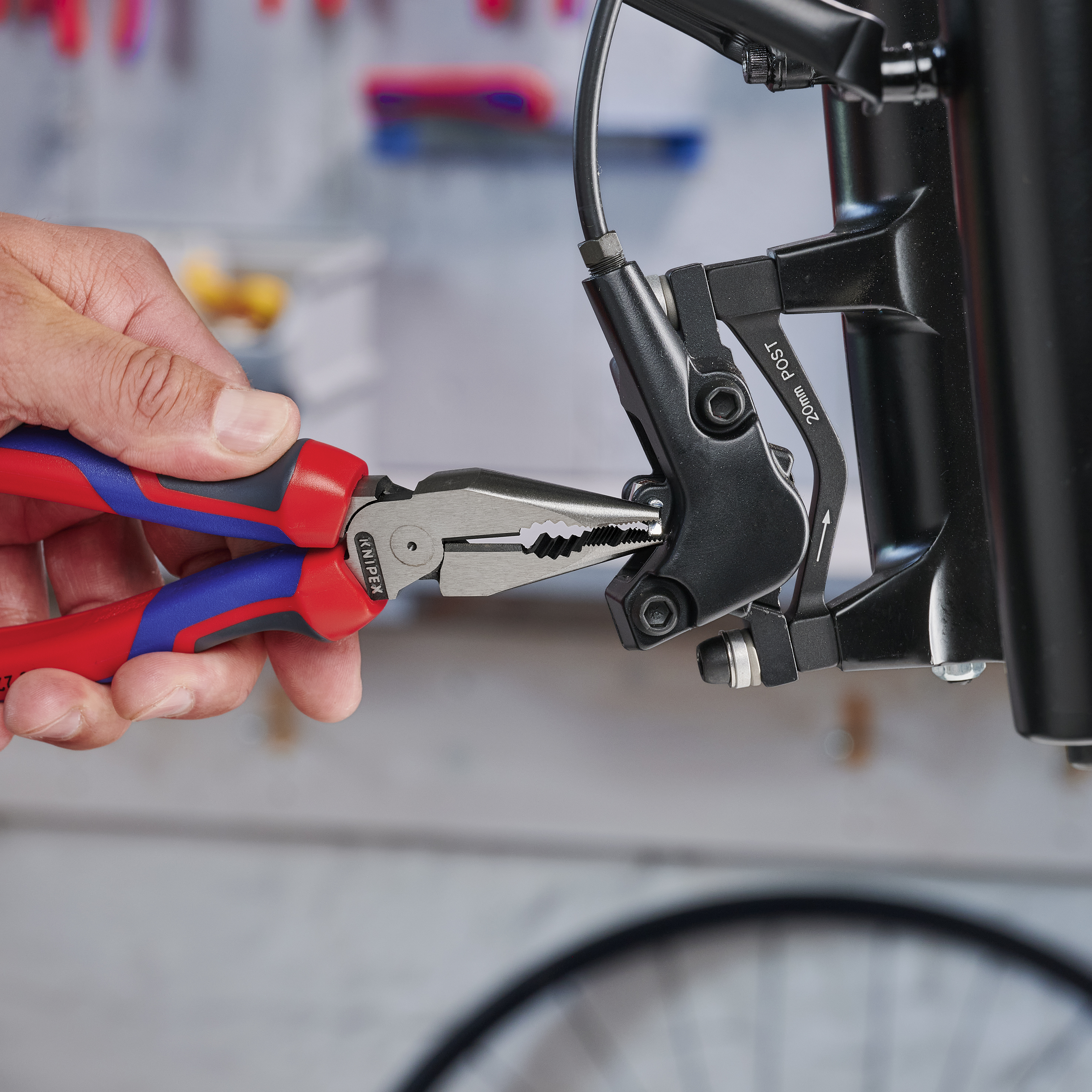 KNIPEX 08 22 185 Needle-Nose Combination Pliers 185 mm black atramentized with comfort handles polished thumbnail 2