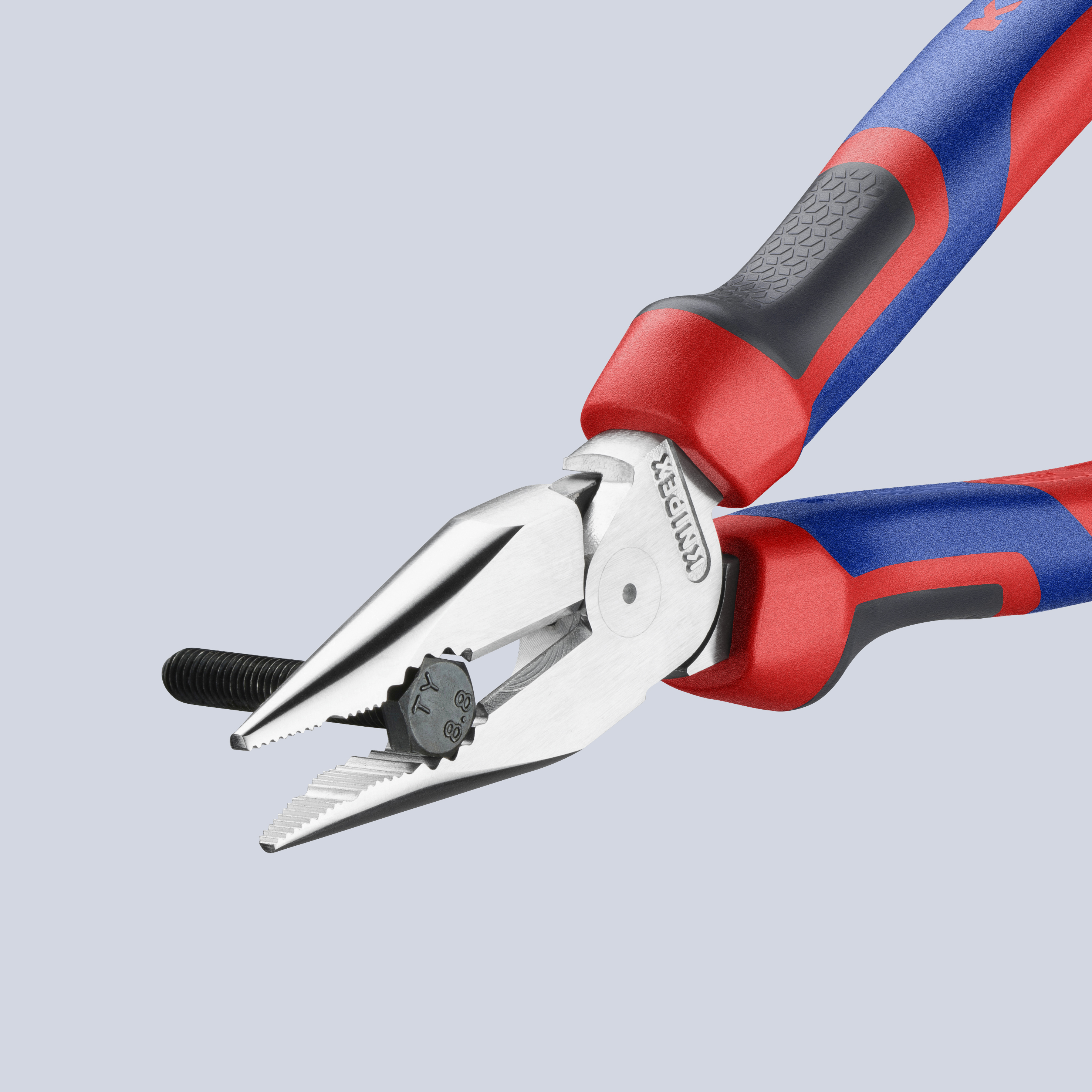KNIPEX 08 25 185 SB Needle-Nose Combination Pliers 185 mm chrome-plated with comfort handles polished thumbnail 6