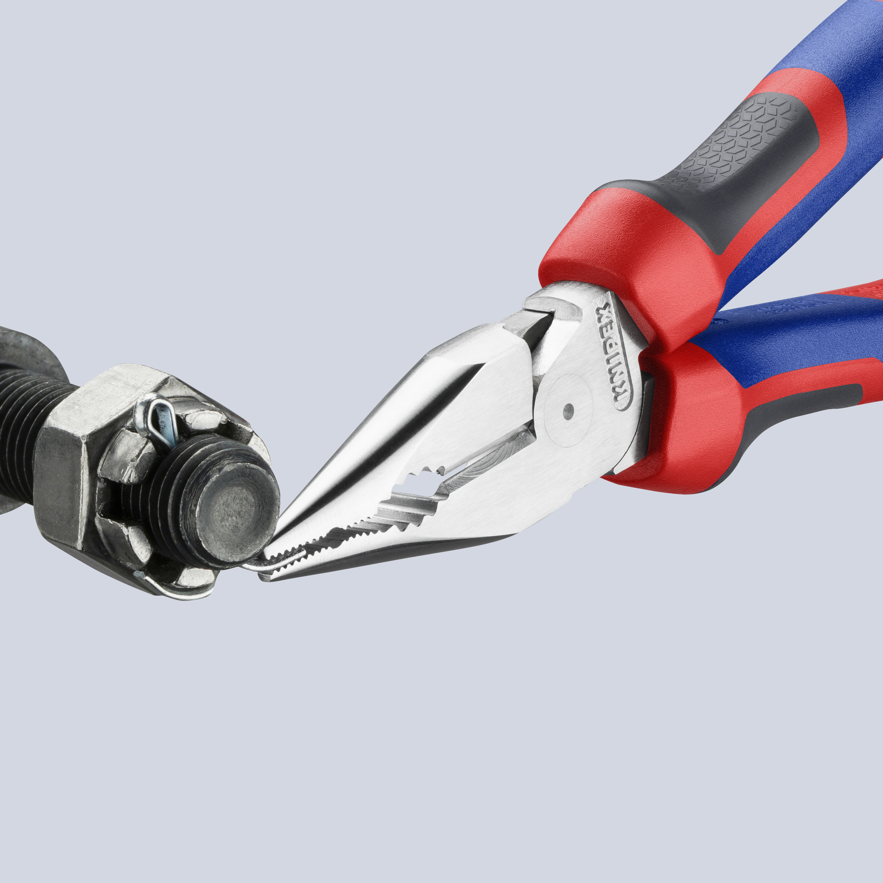 KNIPEX 08 25 185 Needle-Nose Combination Pliers 185 mm chrome-plated with comfort handles polished thumbnail 2