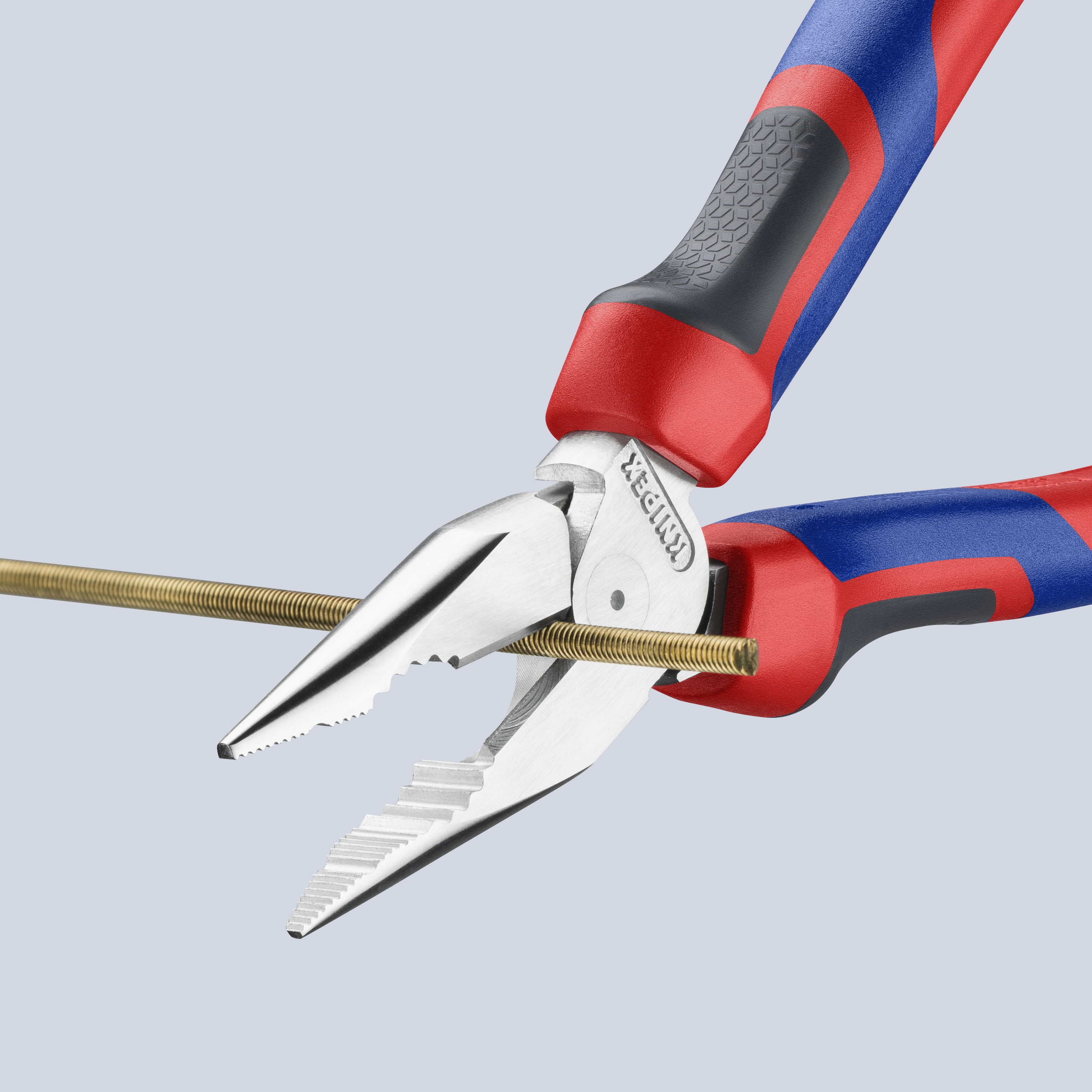 KNIPEX 08 25 185 Needle-Nose Combination Pliers 185 mm chrome-plated with comfort handles polished thumbnail 4