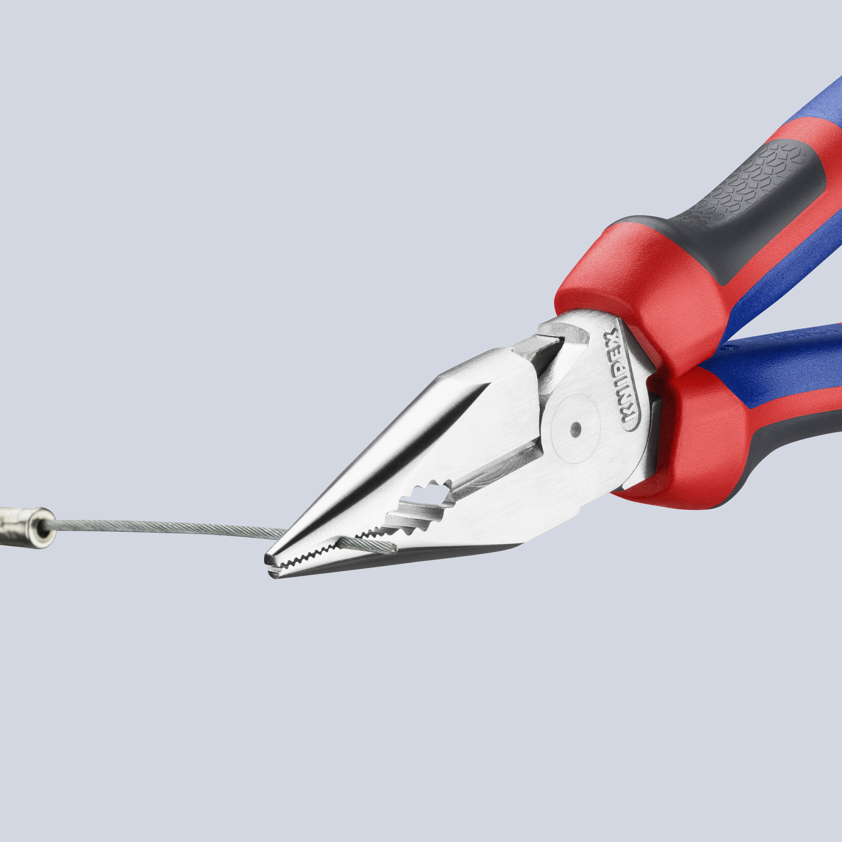 KNIPEX 08 25 185 Needle-Nose Combination Pliers 185 mm chrome-plated with comfort handles polished thumbnail 5