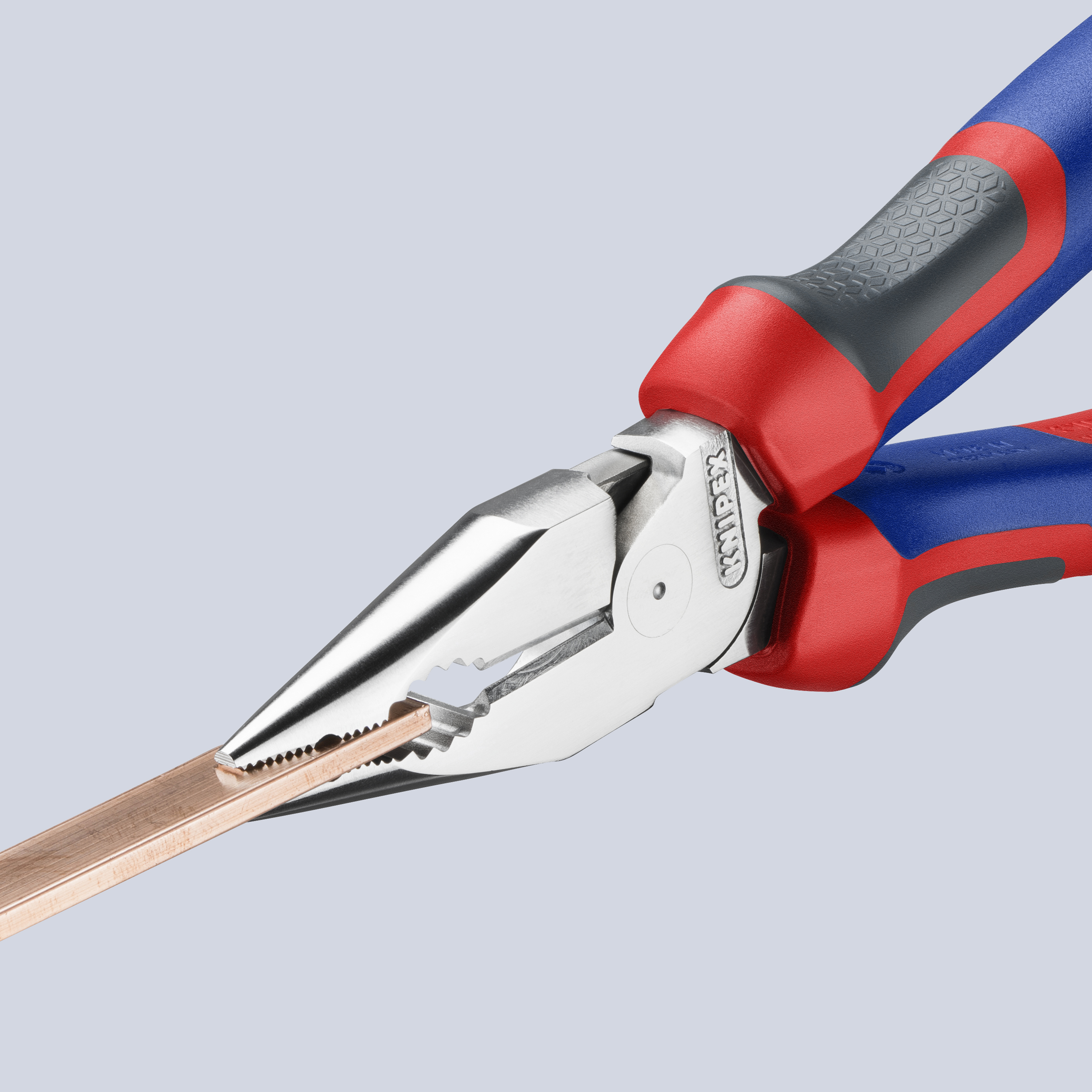 KNIPEX 08 25 185 Needle-Nose Combination Pliers 185 mm chrome-plated with comfort handles polished thumbnail 7