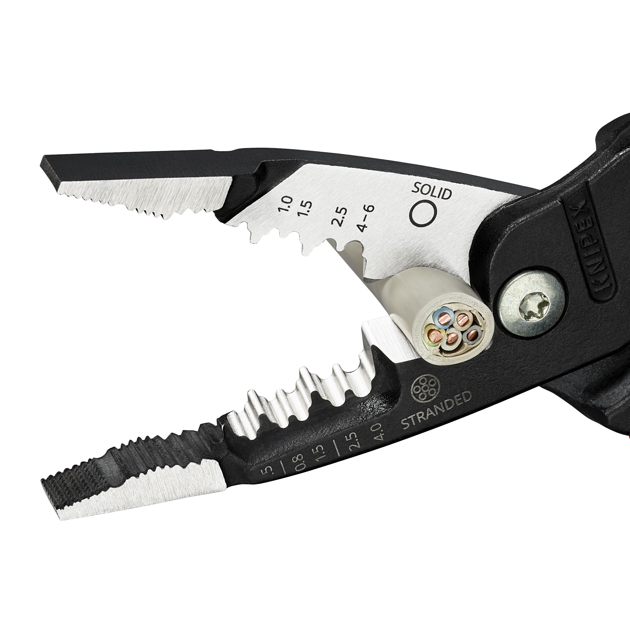 KNIPEX 13 71 200 ME SB WireStripper metric version 200 mm black atramentized with plastic coating polished thumbnail 3