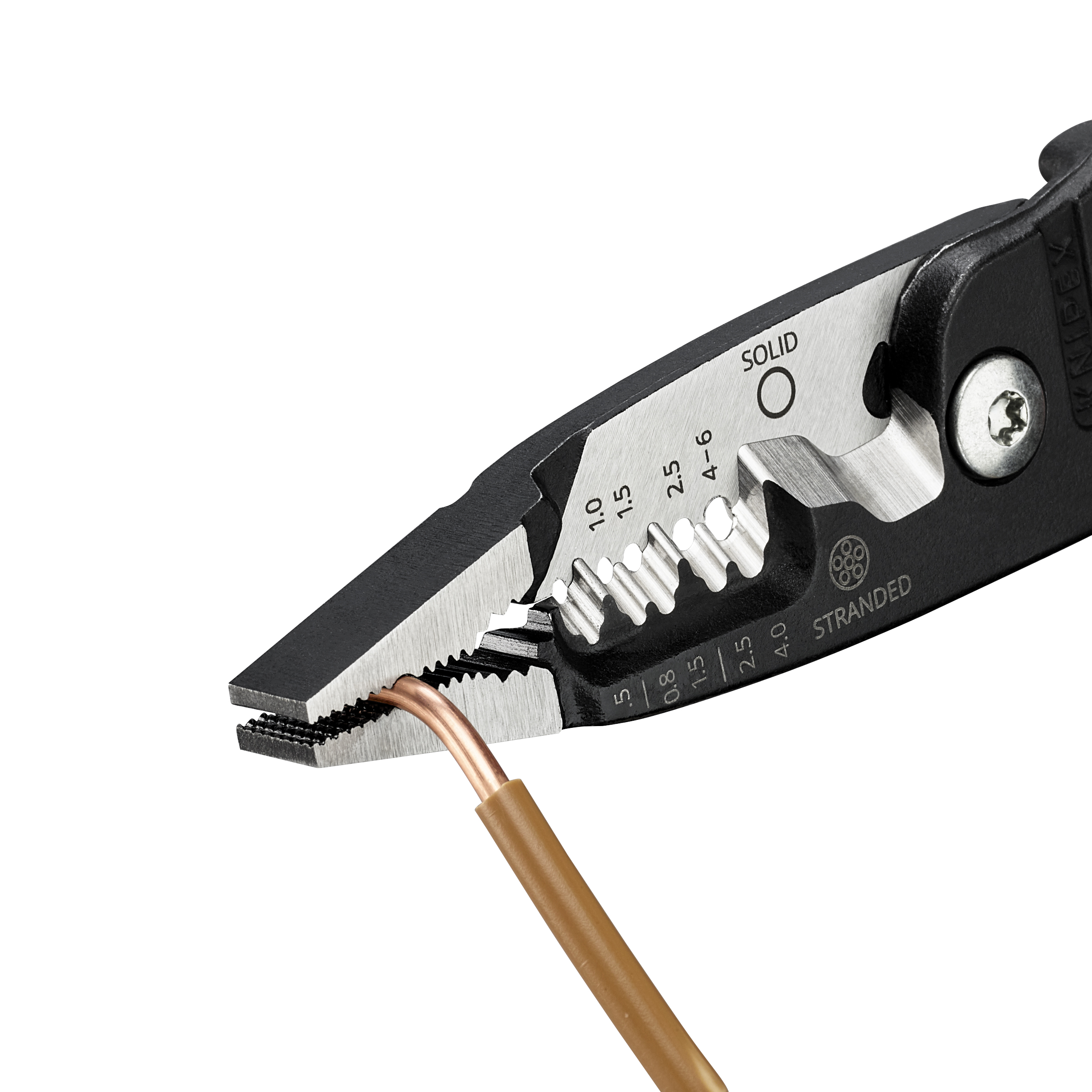 KNIPEX 13 71 200 ME SB WireStripper metric version 200 mm black atramentized with plastic coating polished thumbnail 5