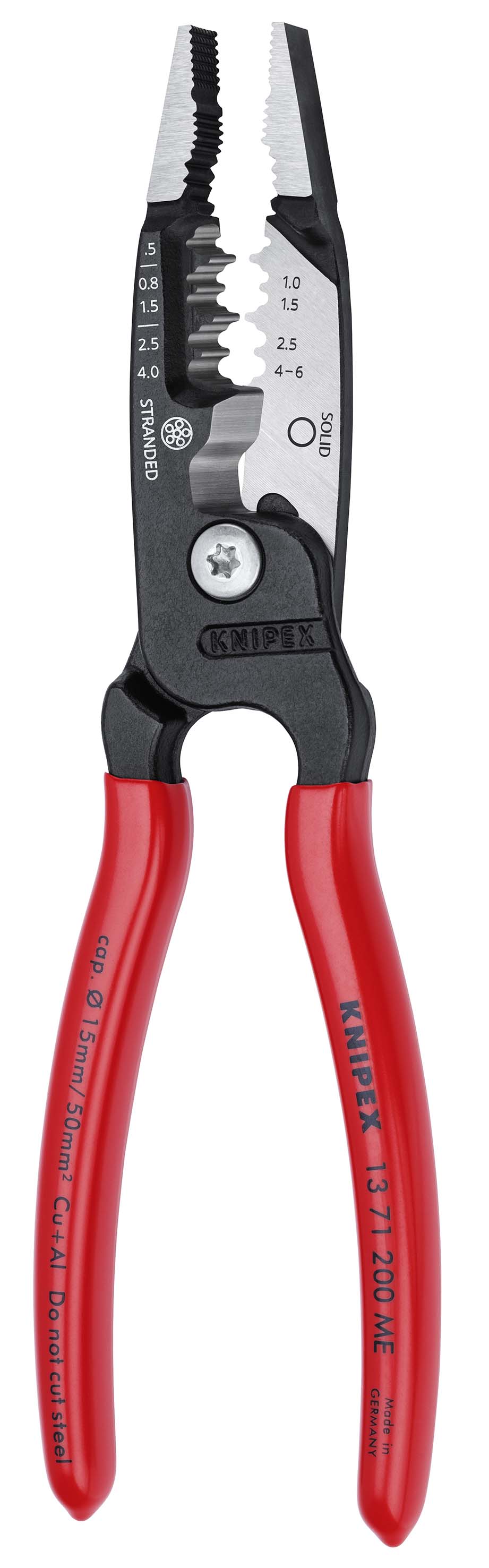 KNIPEX 13 71 200 ME WireStripper metric version 200 mm black atramentized with plastic coating polished thumbnail 3