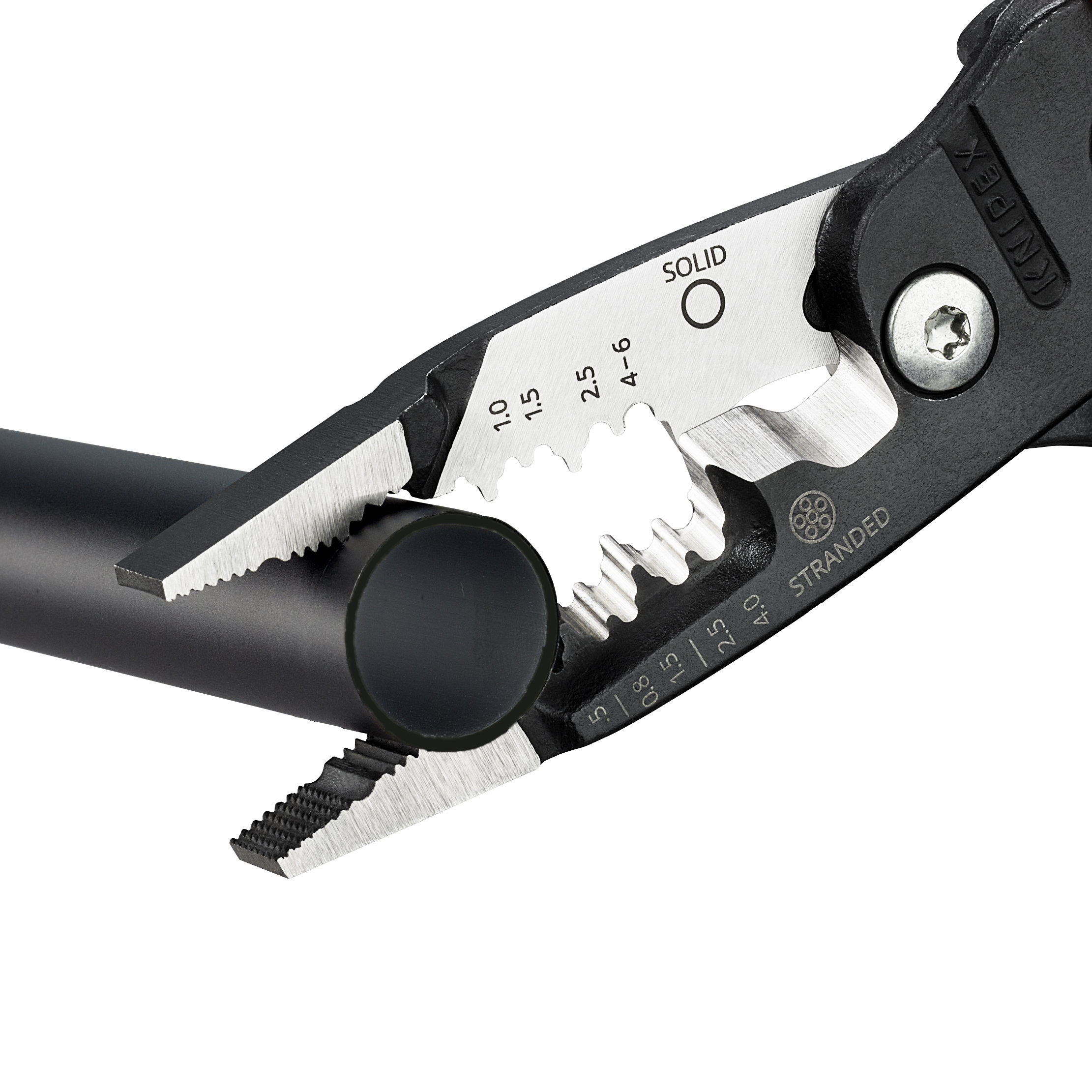 KNIPEX 13 71 200 ME WireStripper metric version 200 mm black atramentized with plastic coating polished thumbnail 5