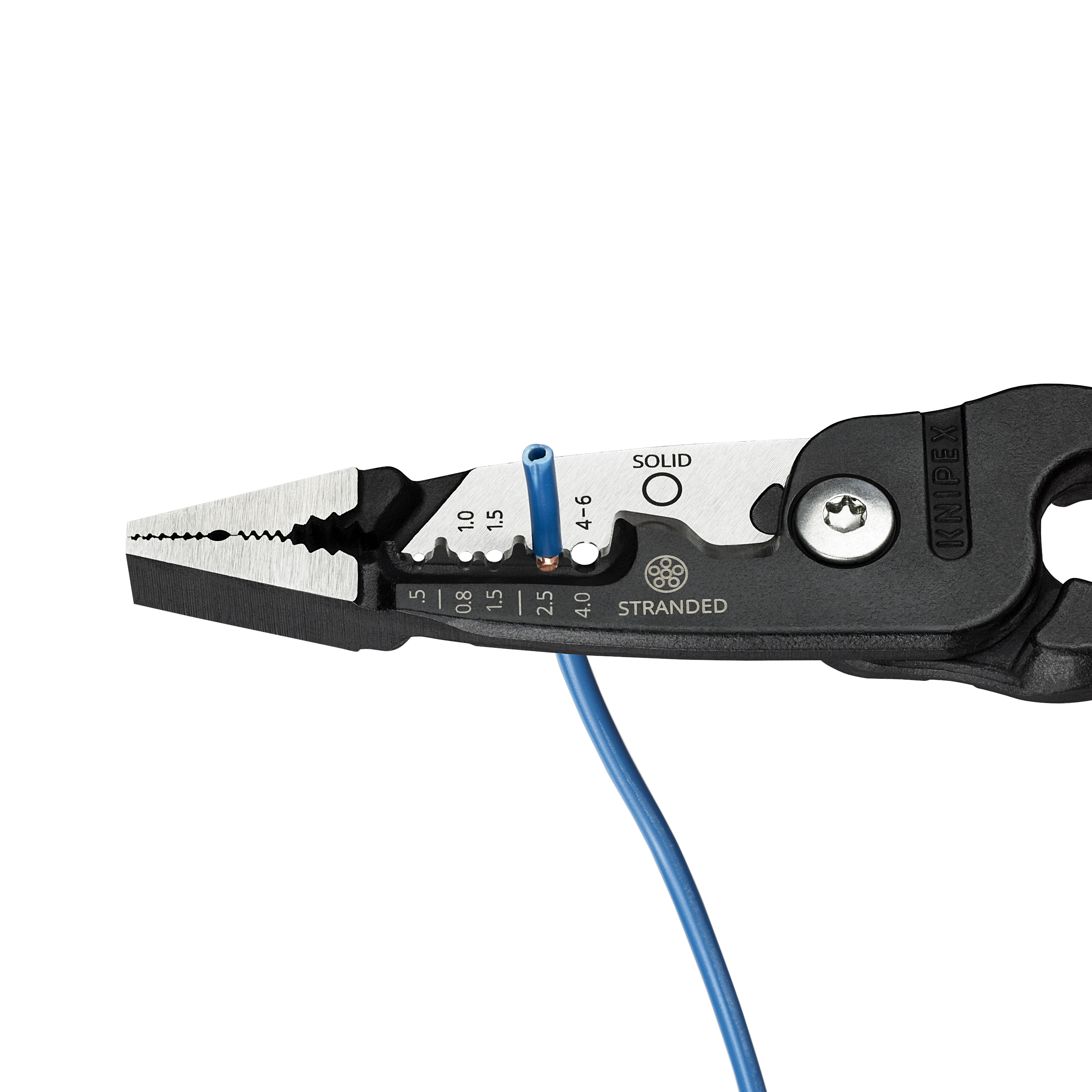 KNIPEX 13 71 200 ME WireStripper metric version 200 mm black atramentized with plastic coating polished thumbnail 8