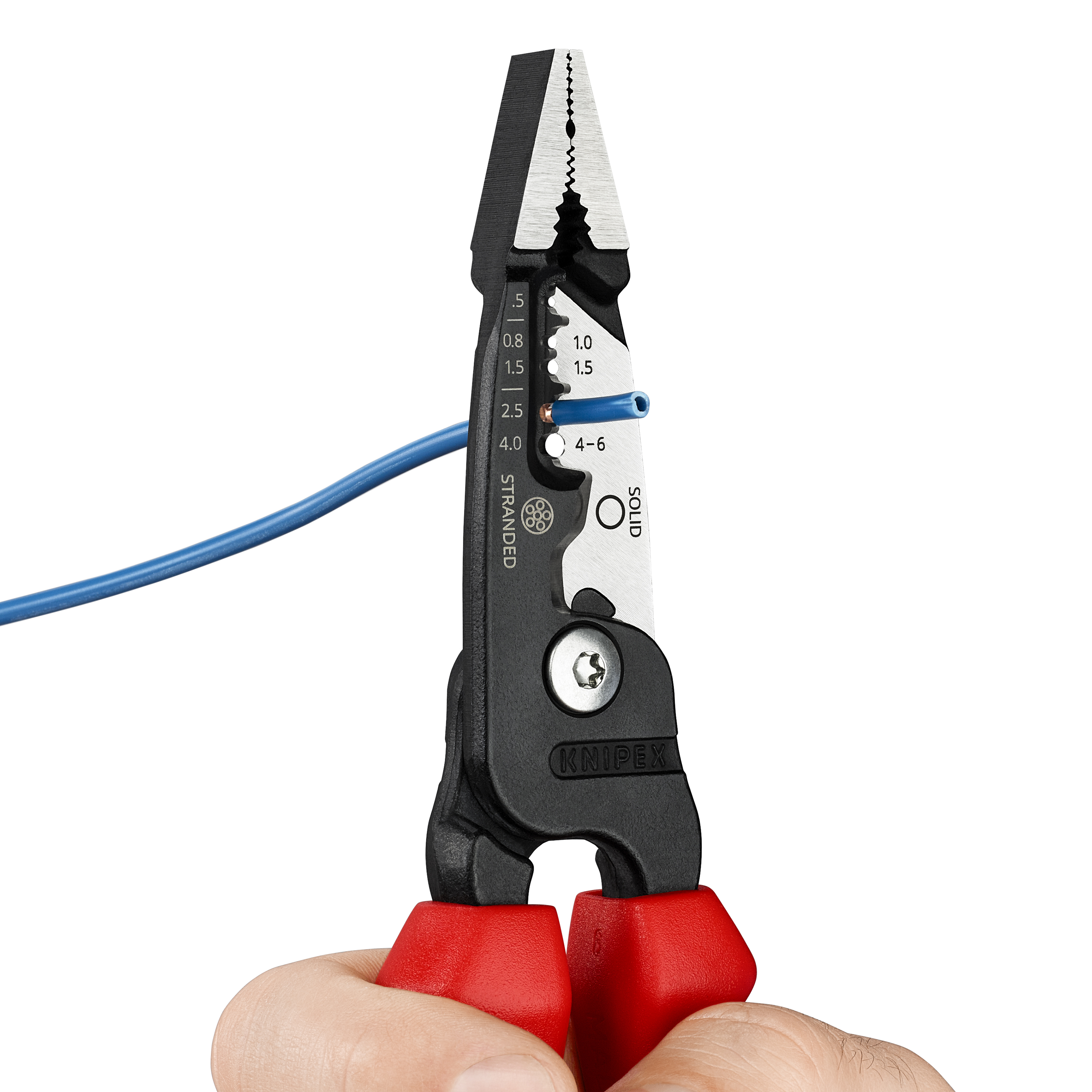 KNIPEX 13 72 200 ME SB WireStripper metric version 200 mm black atramentized with comfort handles polished thumbnail 8