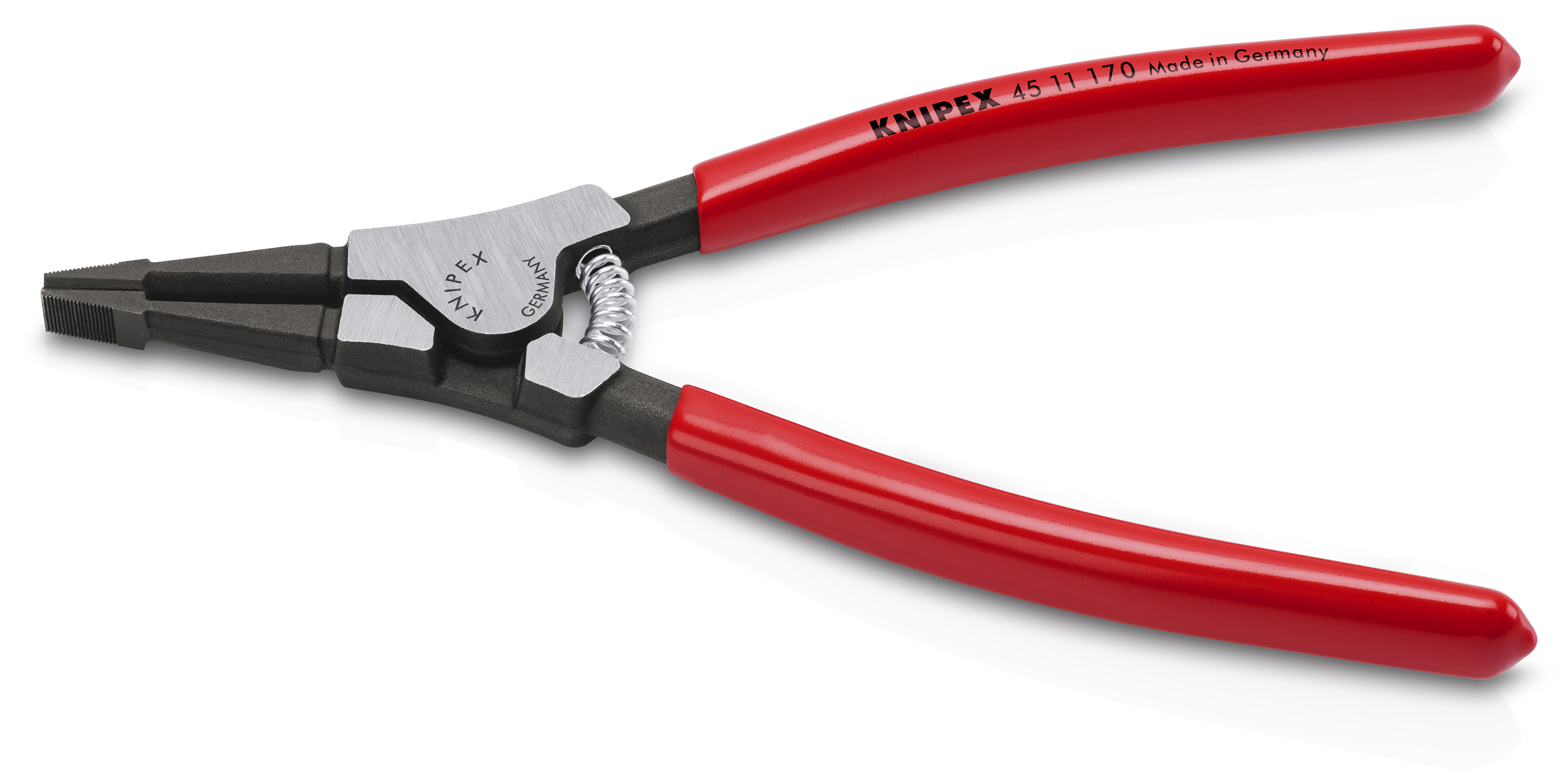 KNIPEX 45 11 170 SB Special retaining ring pliers for retaining rings on shafts 170 mm burnished with plastic coating