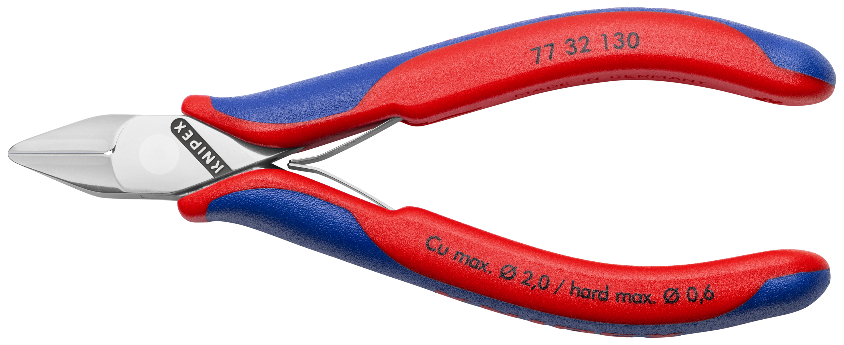 KNIPEX 77 32 130 Electronics Diagonal Cutter with box joint 130 mm with multi-component handles mirror polished thumbnail 7