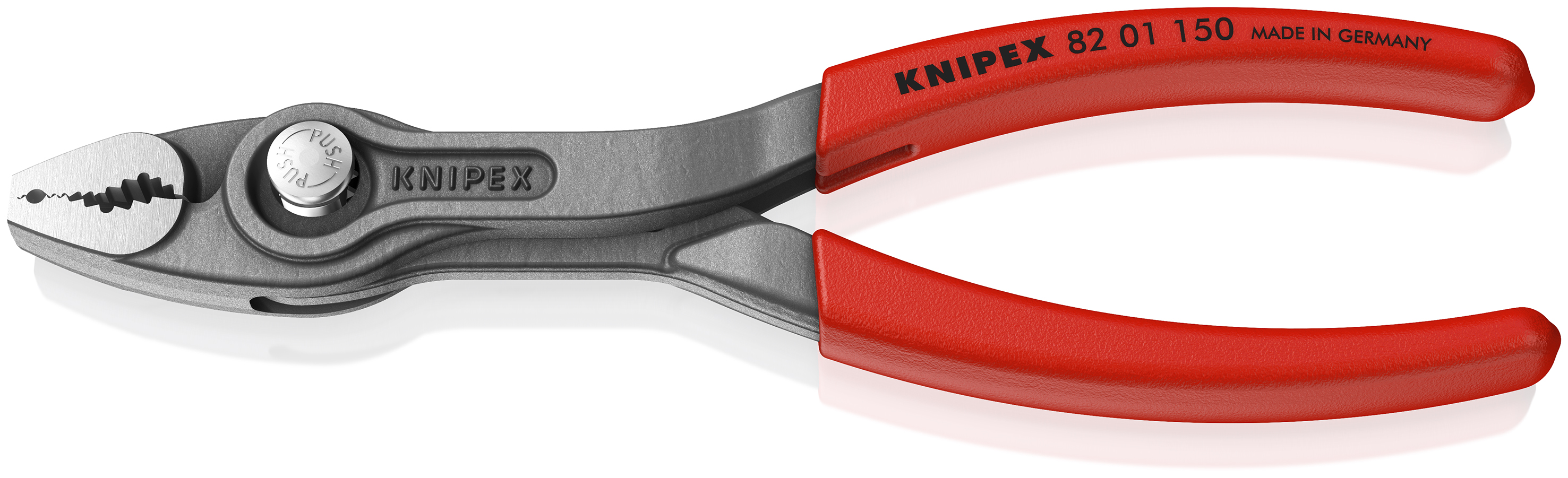 KNIPEX 82 01 150 SB TwinGrip Front and side gripping pliers 150 mm grey atramentized with non-slip plastic coating polished