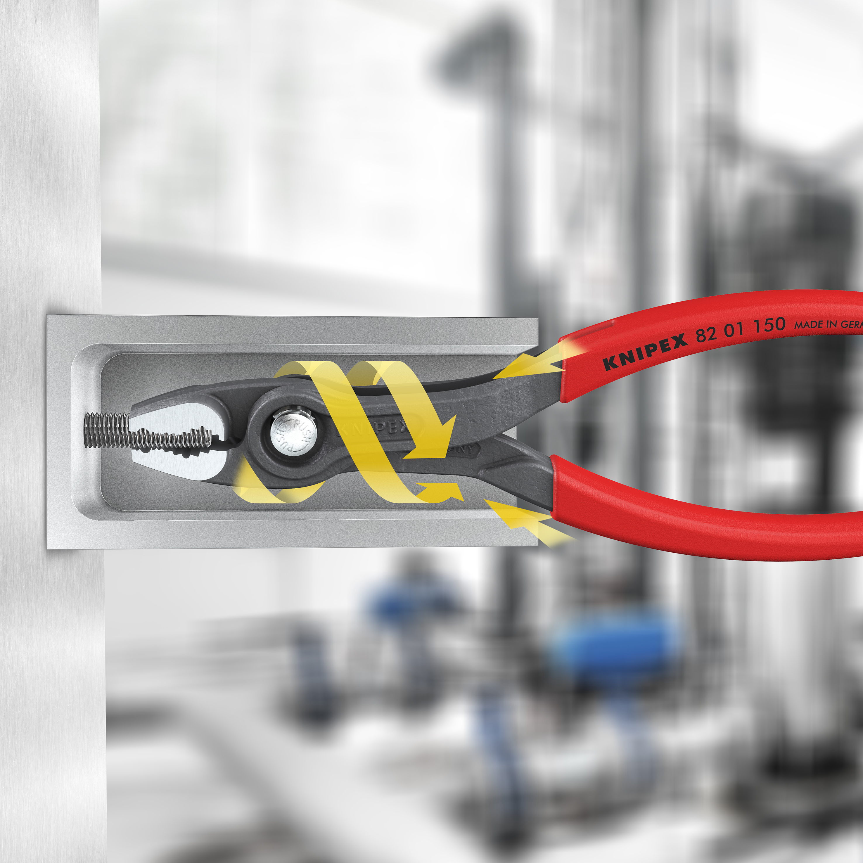 KNIPEX 82 01 150 SB TwinGrip Front and side gripping pliers 150 mm grey atramentized with non-slip plastic coating polished thumbnail 8