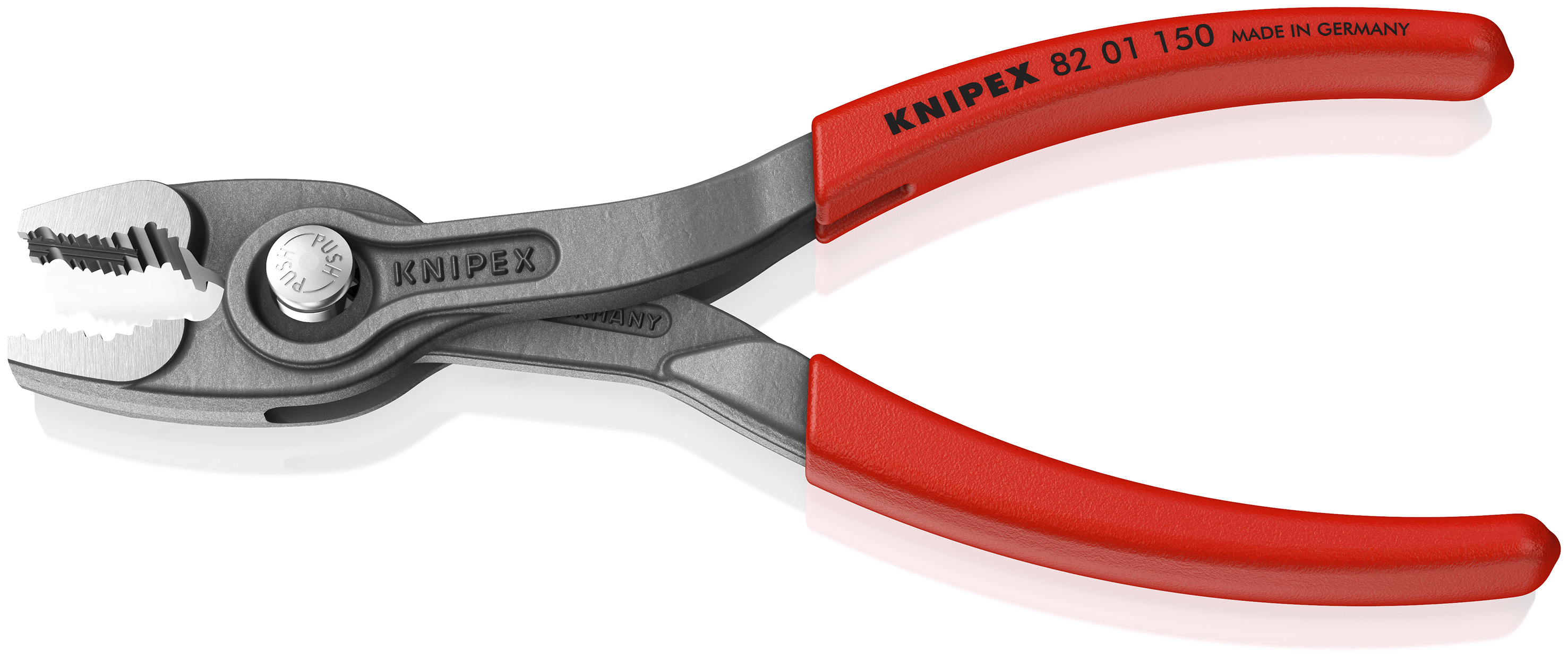 KNIPEX 82 01 200 SB TwinGrip Front and side gripping pliers 200 mm grey atramentized with non-slip plastic coating polished thumbnail 2