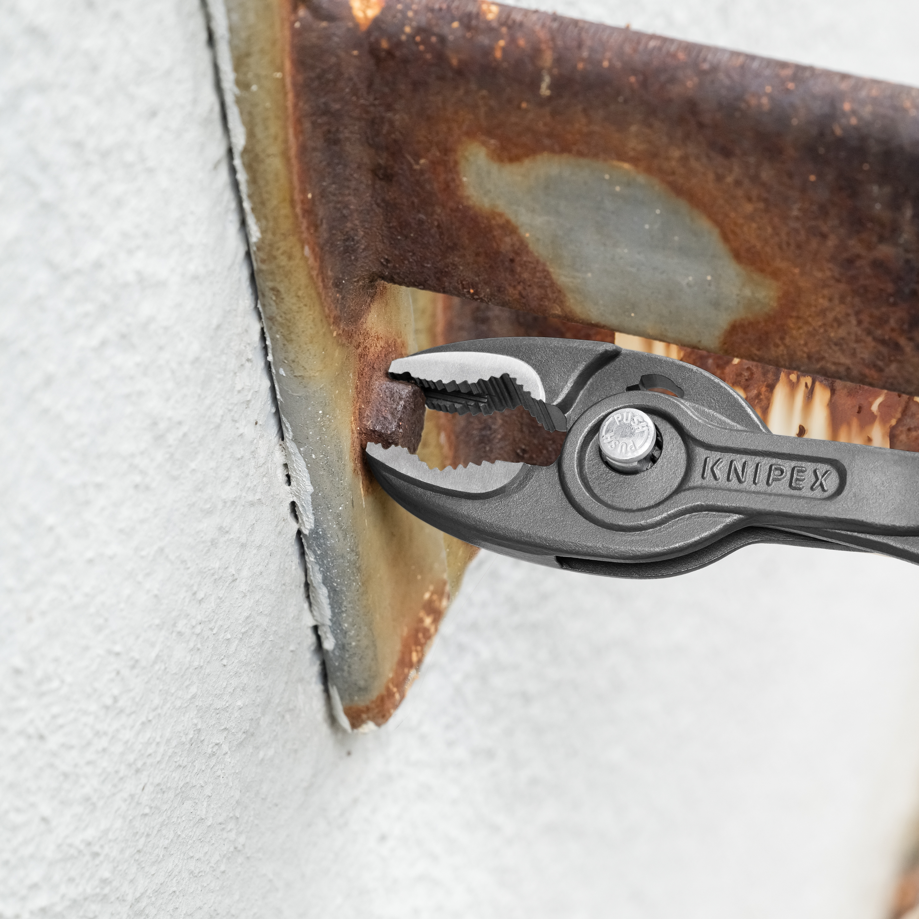 KNIPEX 82 01 200 SB TwinGrip Front and side gripping pliers 200 mm grey atramentized with non-slip plastic coating polished thumbnail 6