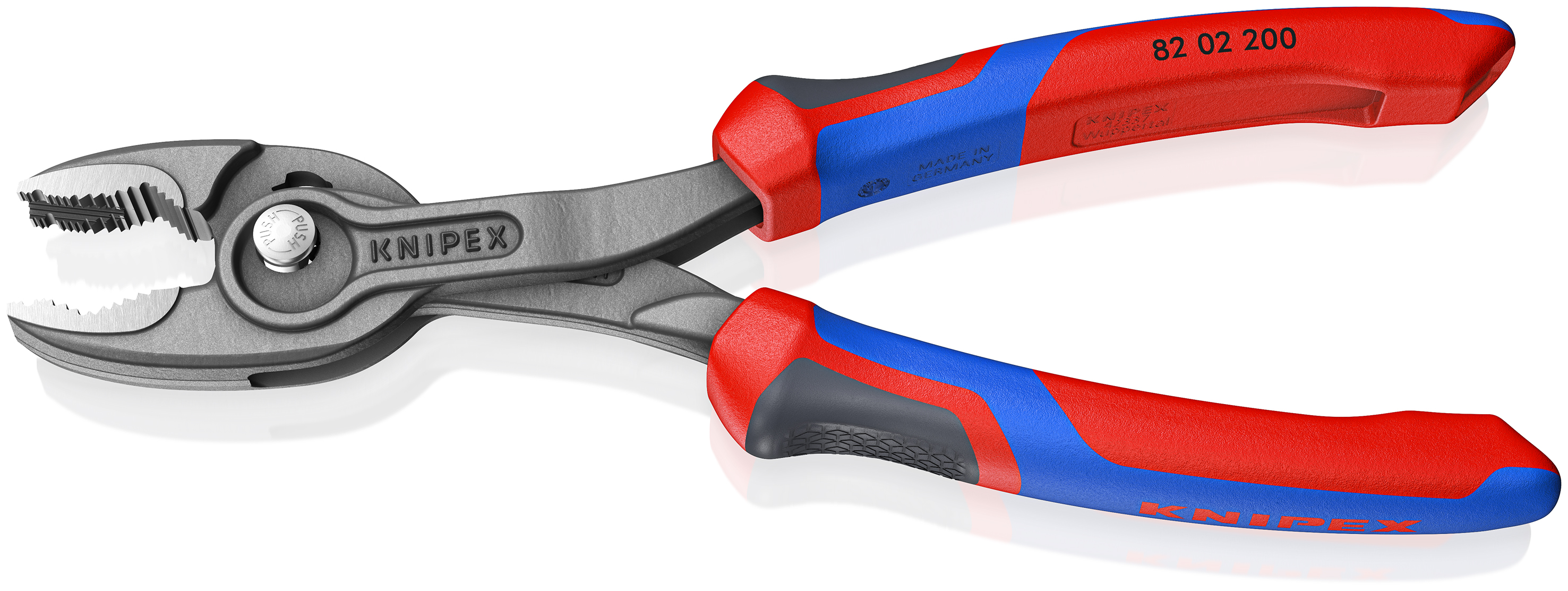 KNIPEX 82 02 200 SB TwinGrip Front and side gripping pliers 200 mm grey atramentized with comfort handles polished thumbnail 2
